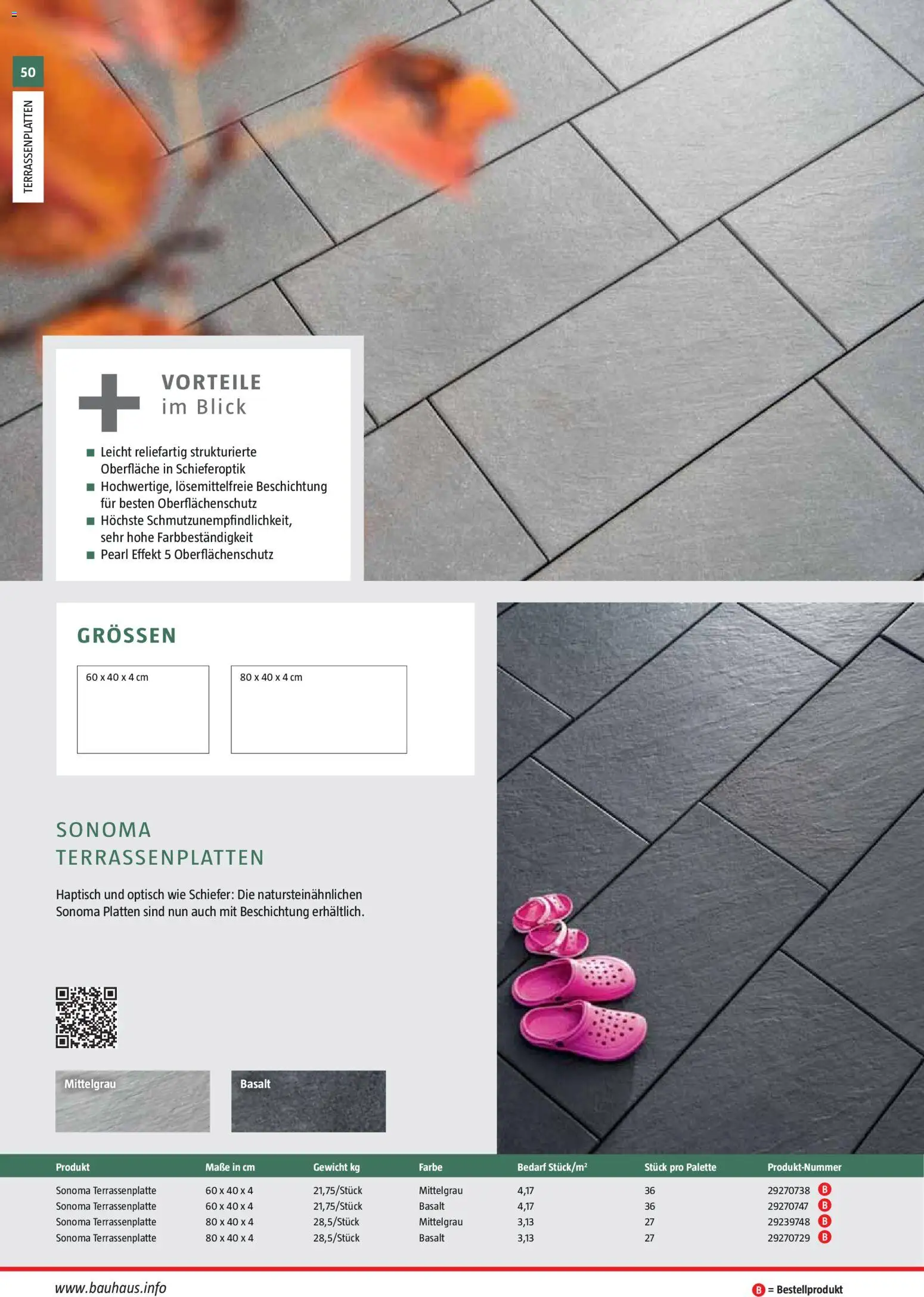 Bauhaus Gartenbaumaterialien 2026 – gültig ab 02.03.2026 | Seite: 50 | Produkte: Gewicht