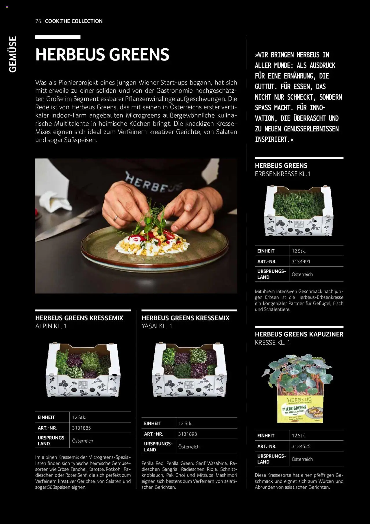 Transgourmet Cook Look-Book gültig ab 01.09.2023 | Seite: 76 | Produkte: Gemüse, Erbsen, Fisch
