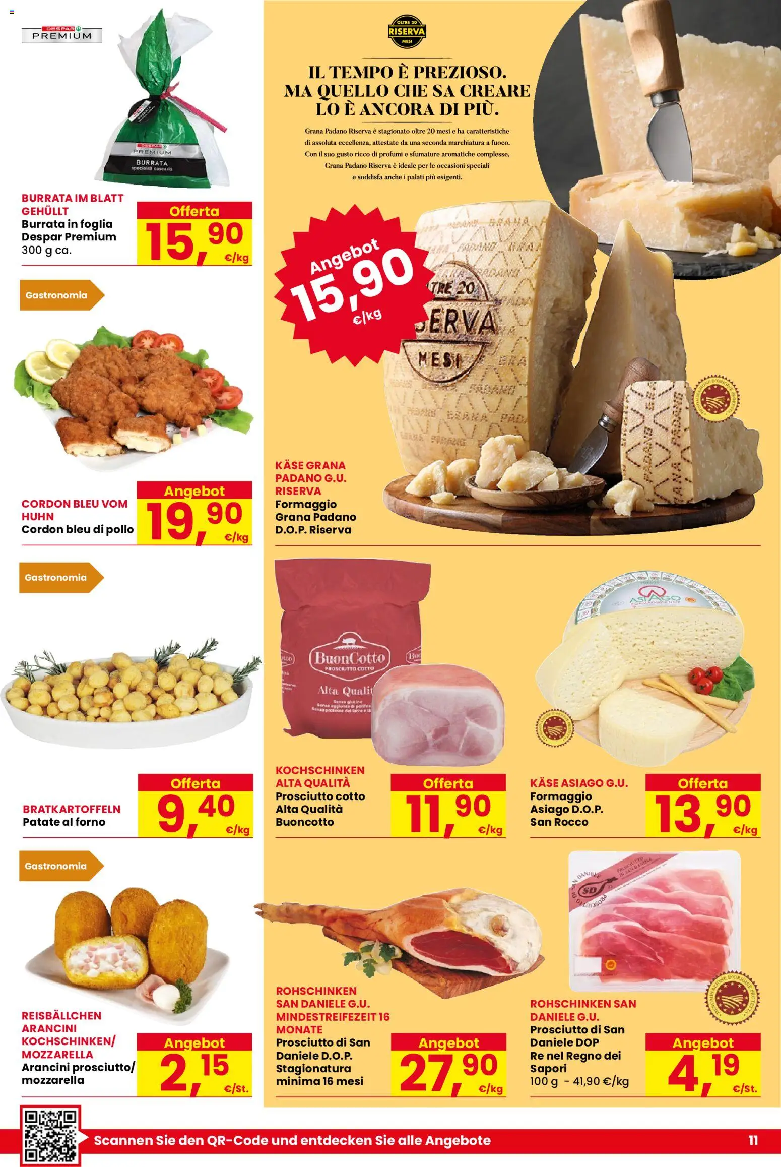Volantino Despar del 22.01.2026 | Pagina: 11 | Prodotti: Prosciutto Cotto, Patate, Formaggio, Burrata