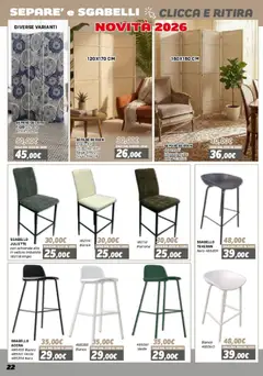 Anteprima del volantino Orizzonte Mobile catalogo valido a partire dal 16.01.2026 | Pagina: 22 | Prodotti: Sgabello