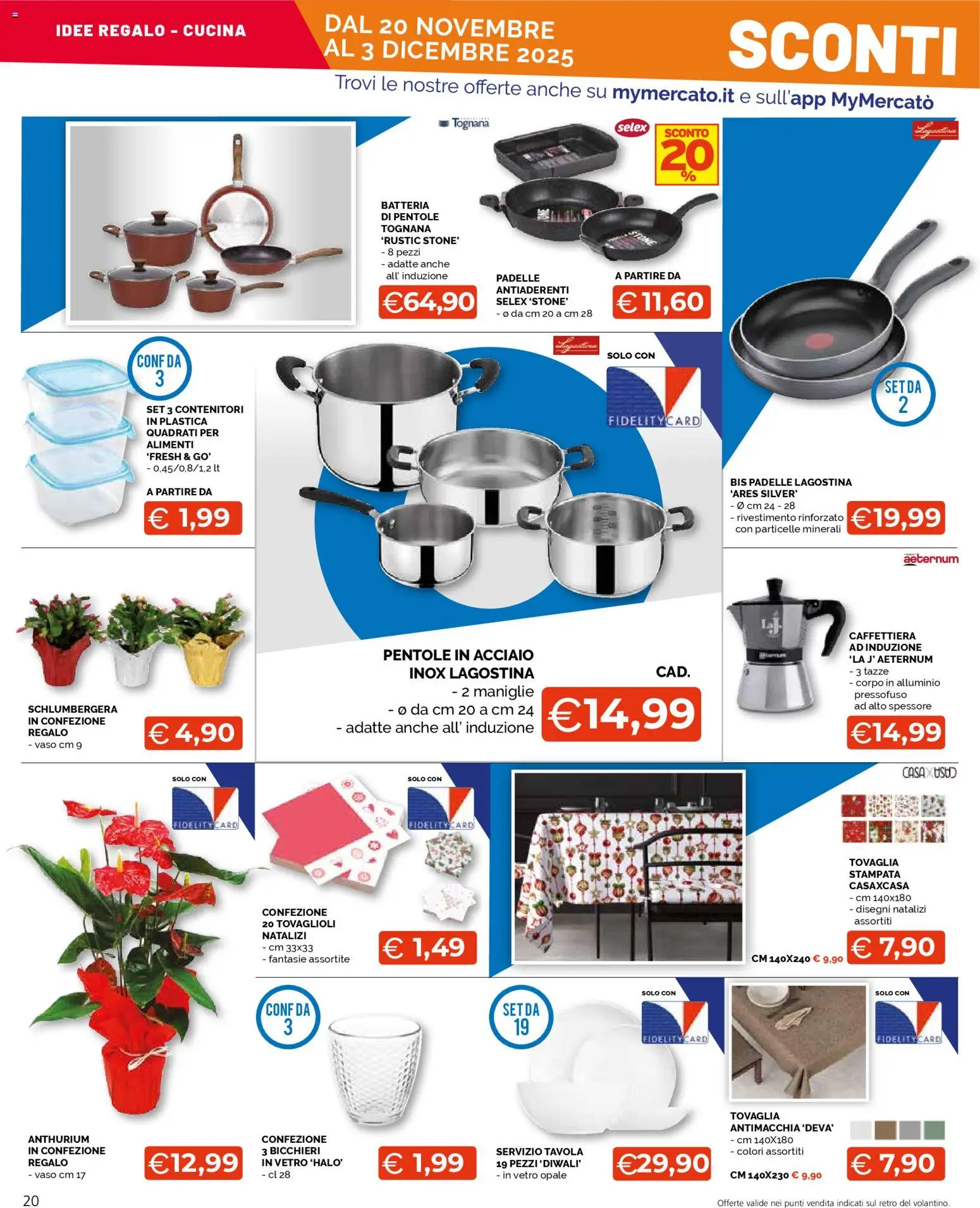 Volantino Mercatò del 20.11.2025 | Pagina: 20 | Prodotti: Caffettiera, Alluminio, Batteria, Vaso