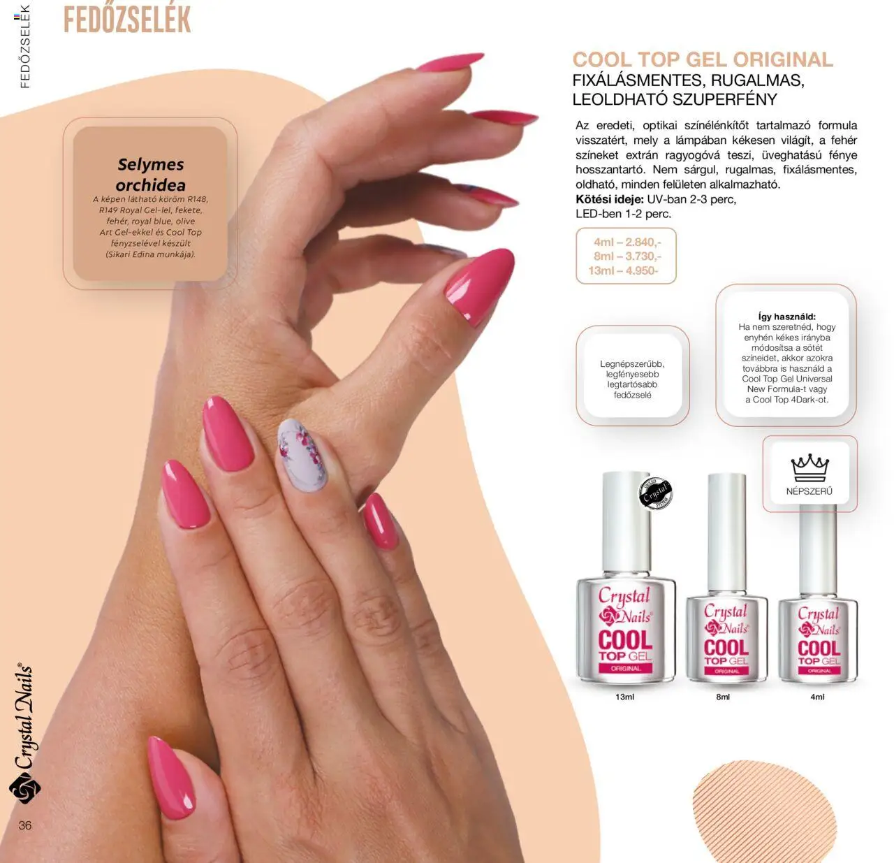 Crystal Nails akciós ujság - amely érvényes a következő dátumtól: 01.01.2024 | Oldal: 36 | Termékek: Orchidea