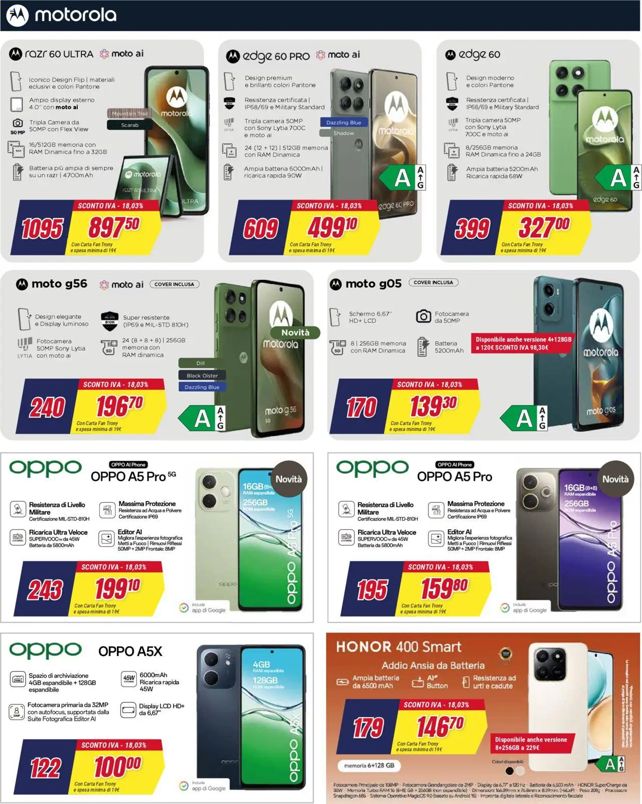 Volantino Trony del 02.10.2025 | Pagina: 38 | Prodotti: Schermo, Acqua, Fan, Batteria