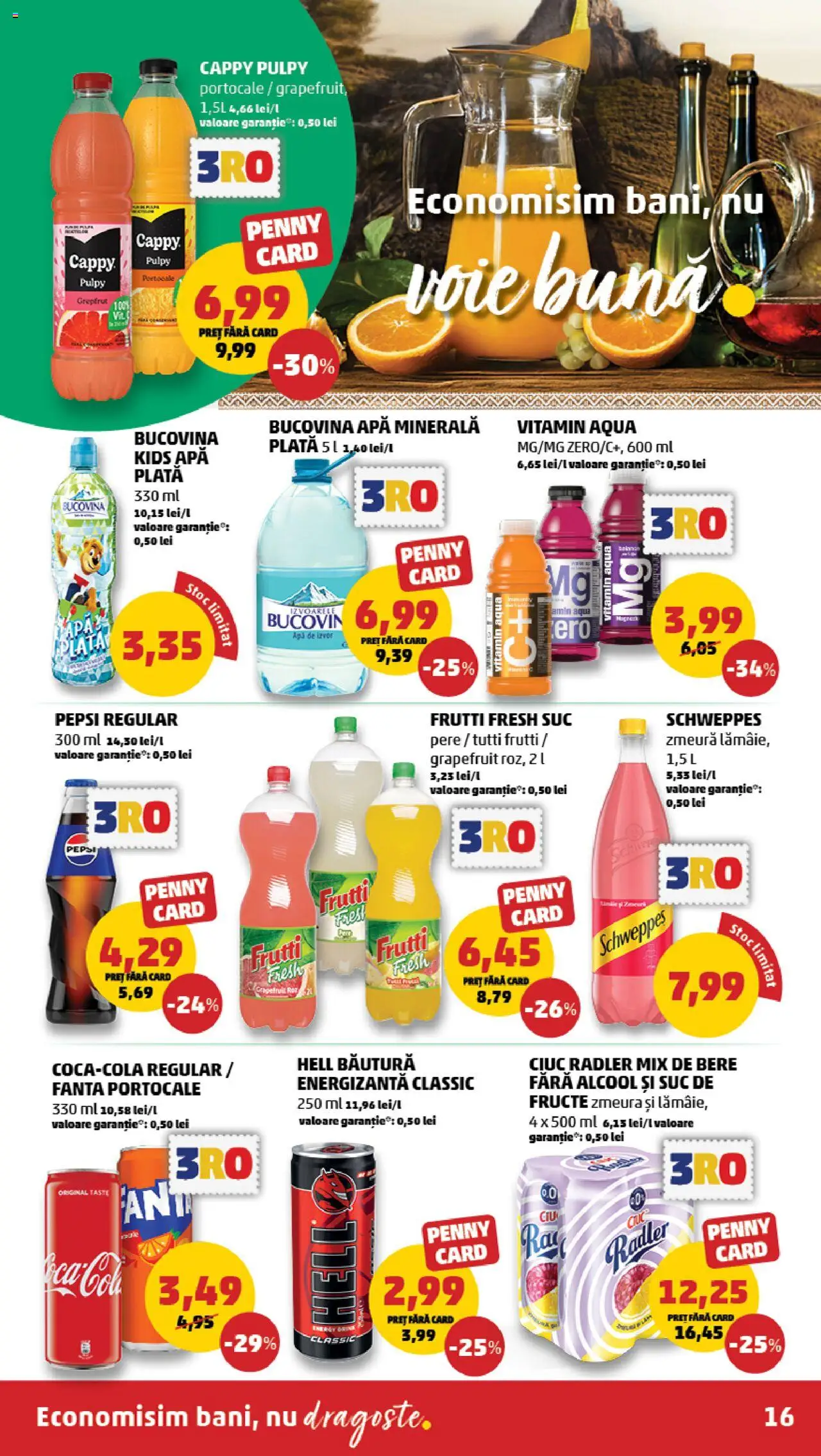 Noul catalog PENNY – valabil de la 24.09.2025 | Pagină: 16 | Produse: Yazı tahtası kalemi, Bere, Băutură energizantă, Fructe