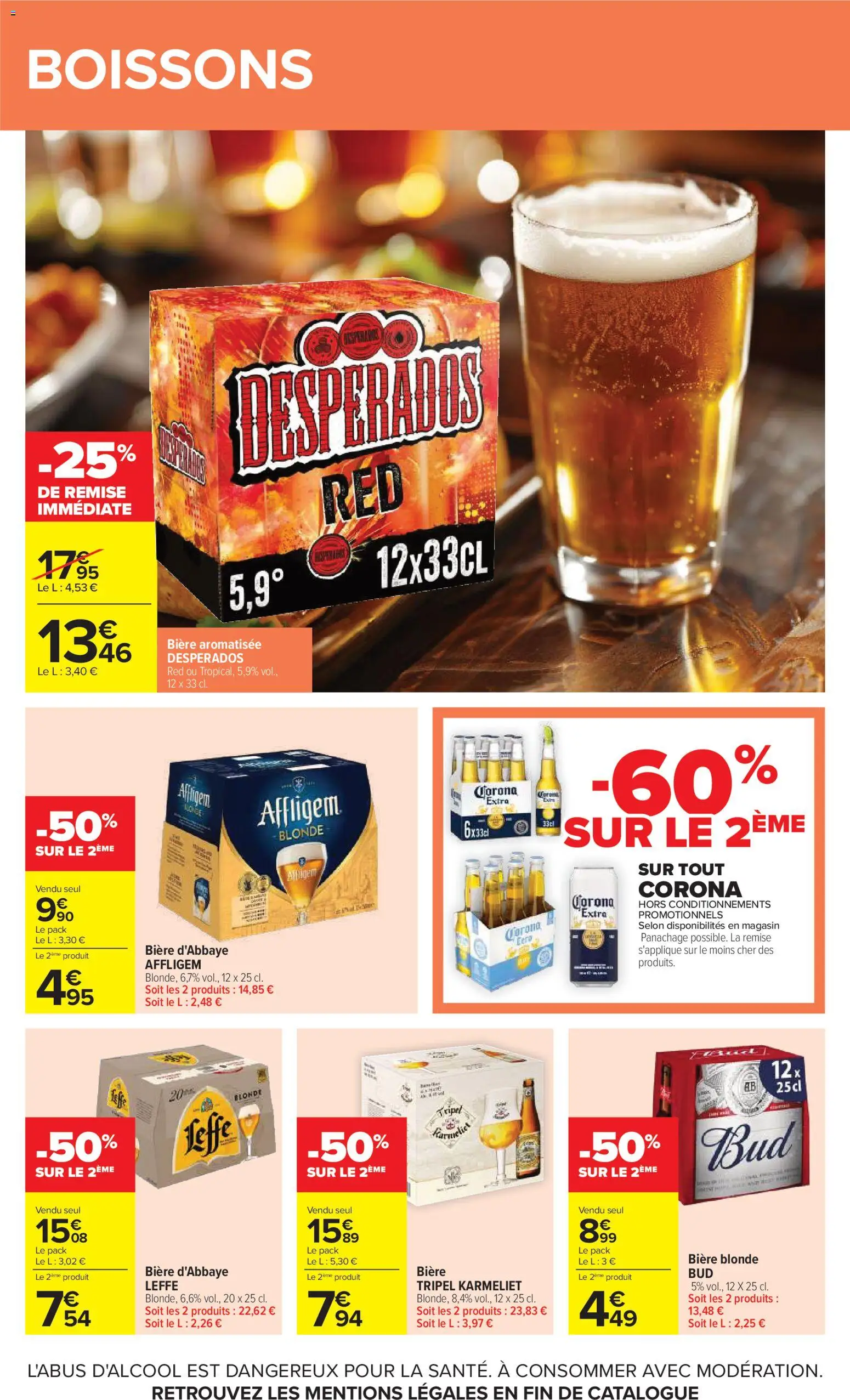{H1} | Page: 48 | Produits: Desperados, Bière blonde, Bière, Corona extra