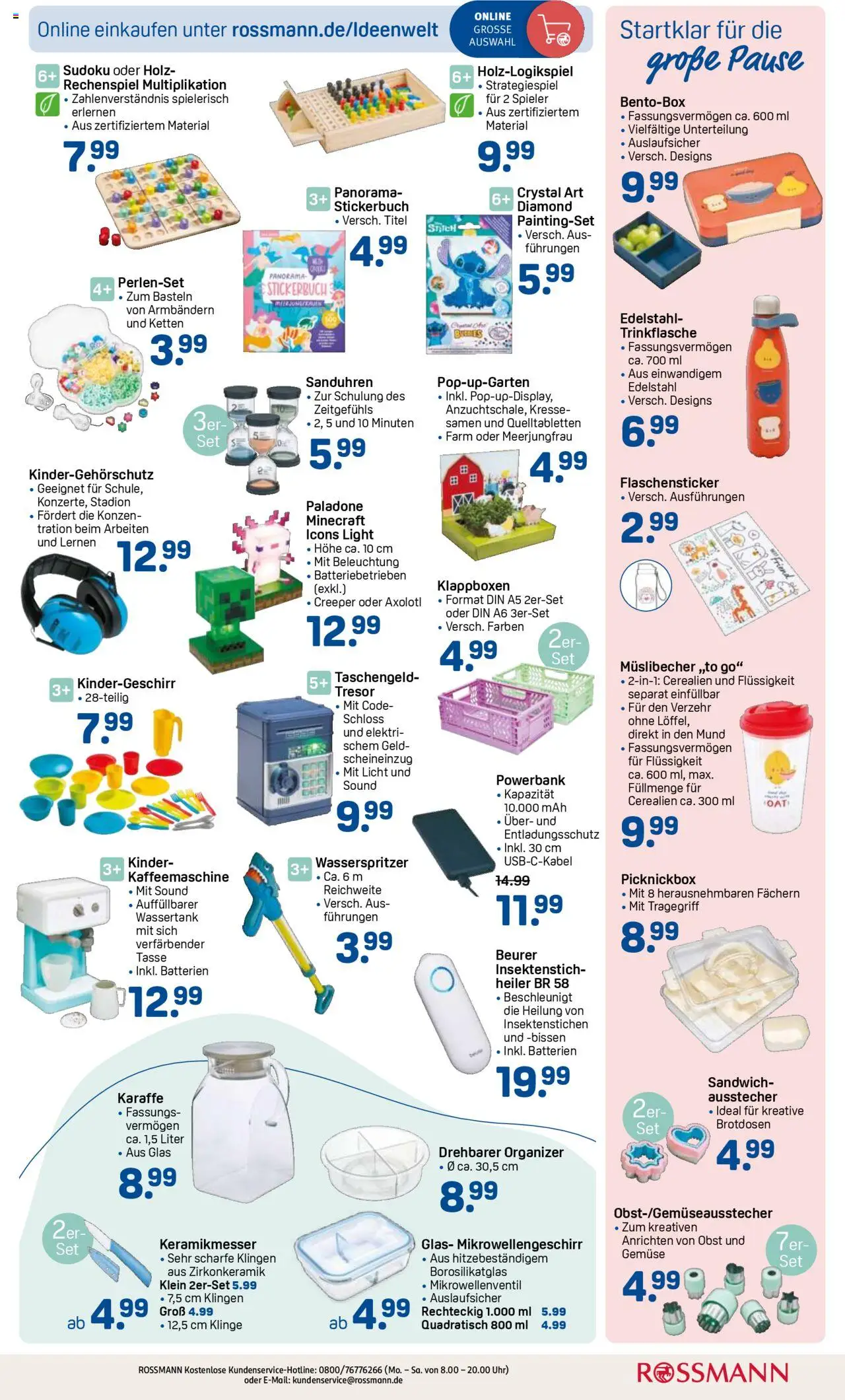 Rossmann Prospekt 	 - gültig ab dem 28.07.2025 | Seite: 3 | Produkte: Cutter, Batterien, Gemüse, Powerbank