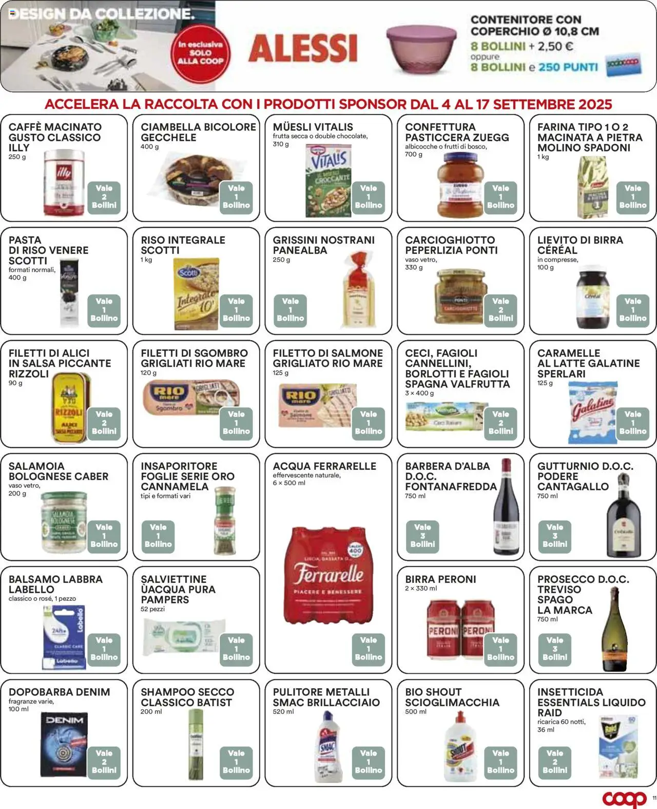 Volantino COOP del 04.09.2025 | Pagina: 11 | Prodotti: Salmone, Caramelle, Prosecco, Pasta