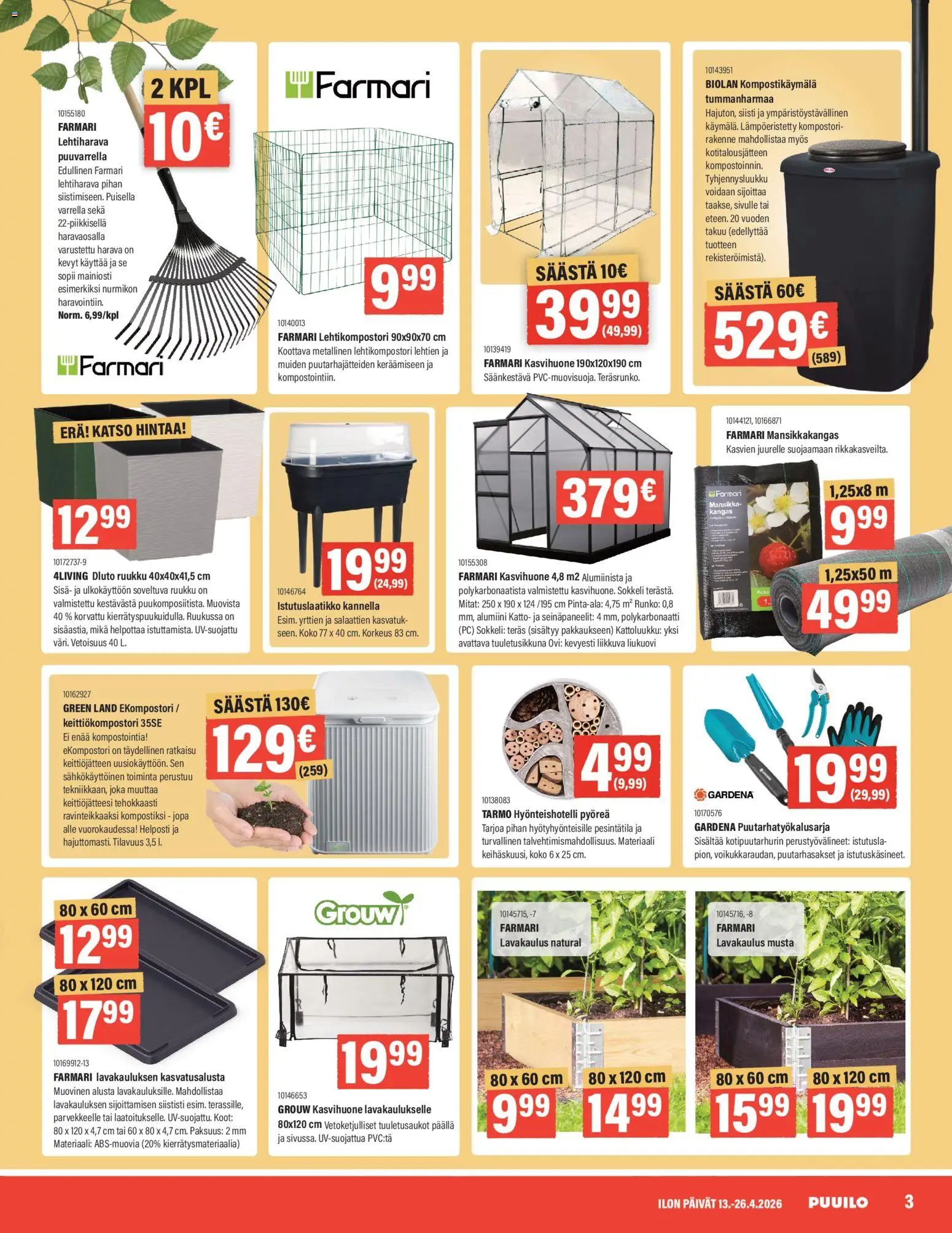 Puuilo tarjoukset – voimassa 13.04.2026 alkaen | Sivu: 3