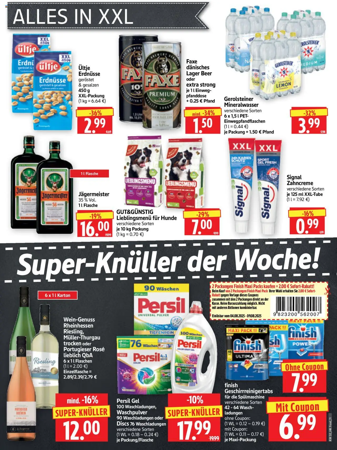 HERKULES Prospekt - gültig ab dem 04.08.2025 | Seite: 11 | Produkte: Ultje erdnusse, Persil gel, Waschpulver, Gerolsteiner