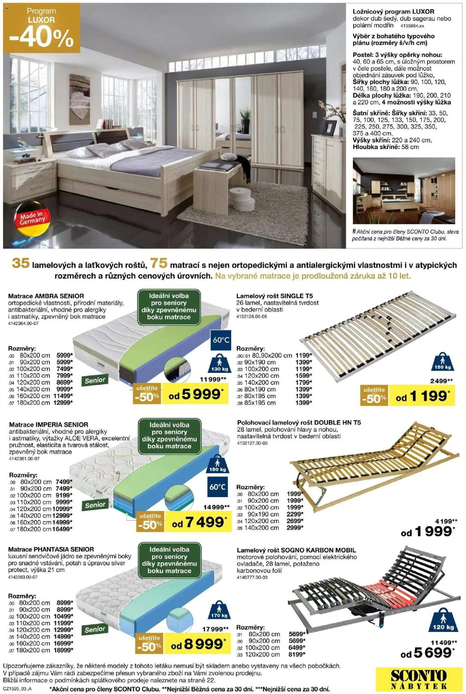 Sconto nábytek leták od 26.11.2025 | Strana: 3 | Produkty: Postel, Matrace, Rošt, Modely