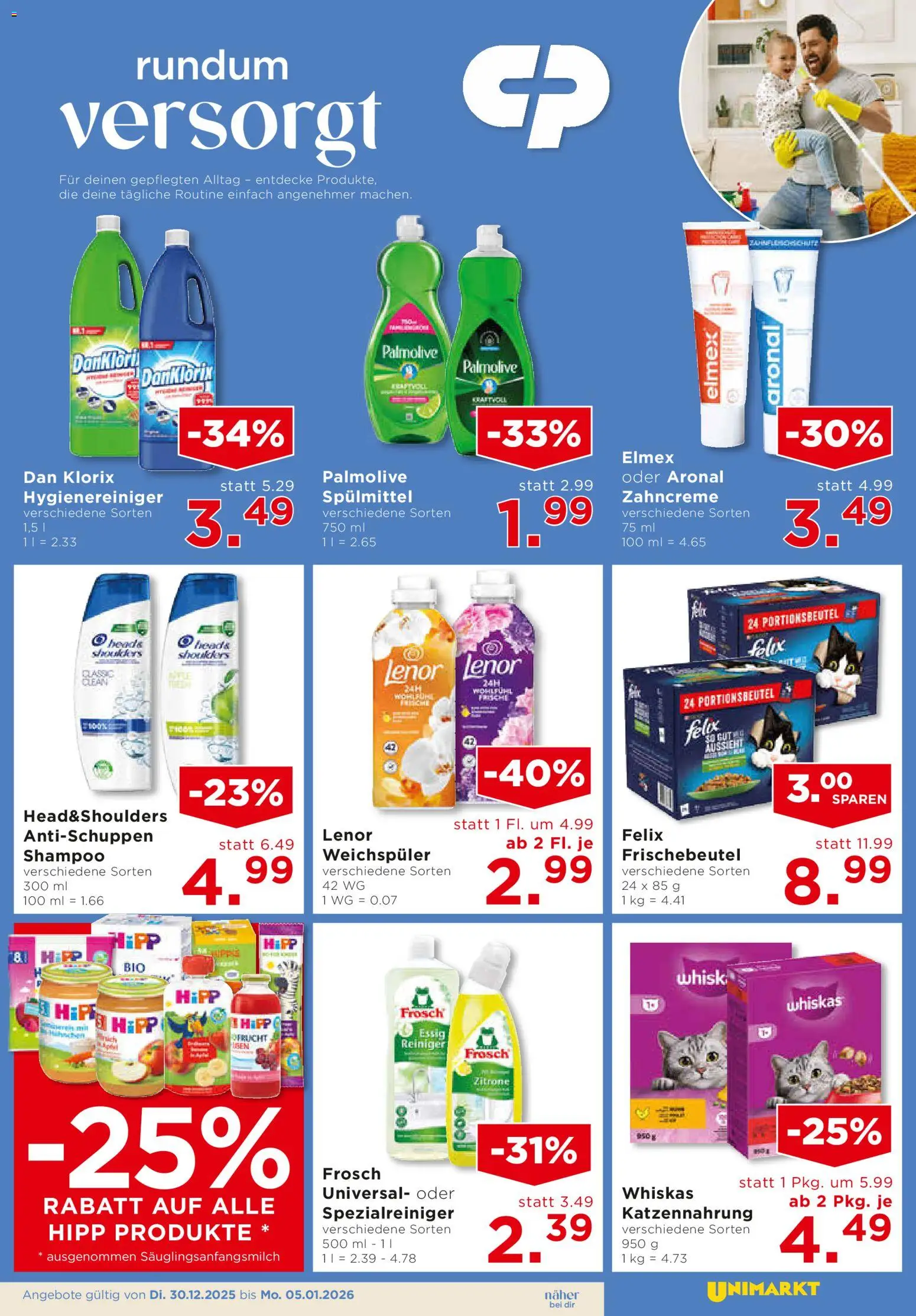 Unimarkt Flugblatt gültig ab 30.12.2025 | Seite: 11 | Produkte: Zitrone, Shampoo, Weichspüler