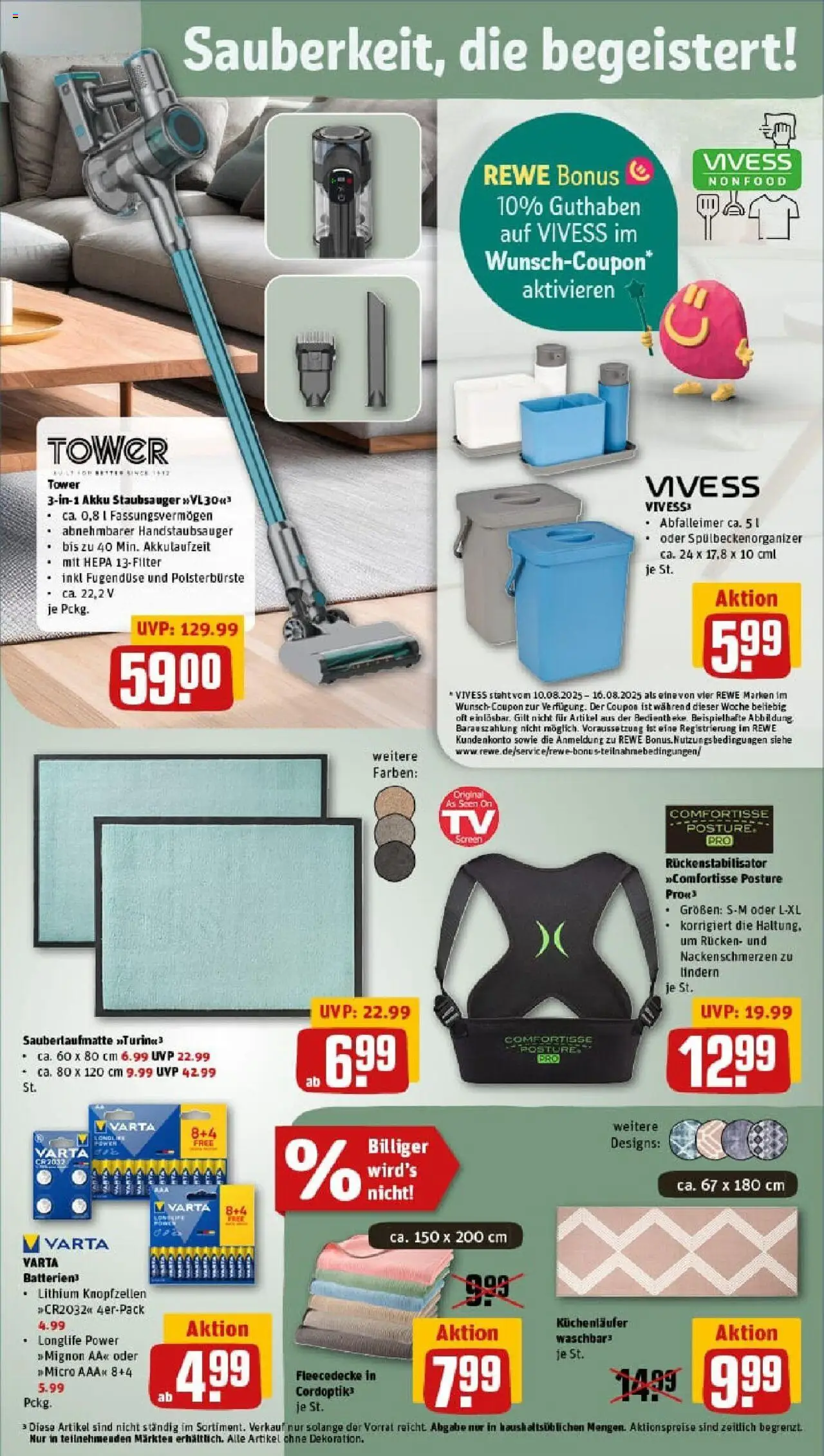 Rewe prospekt Mudersbach / Niederschelderhütte	 - gültig ab dem 11.08.2025 | Seite: 25 | Produkte: Staubsauger, Batterien, Abfalleimer