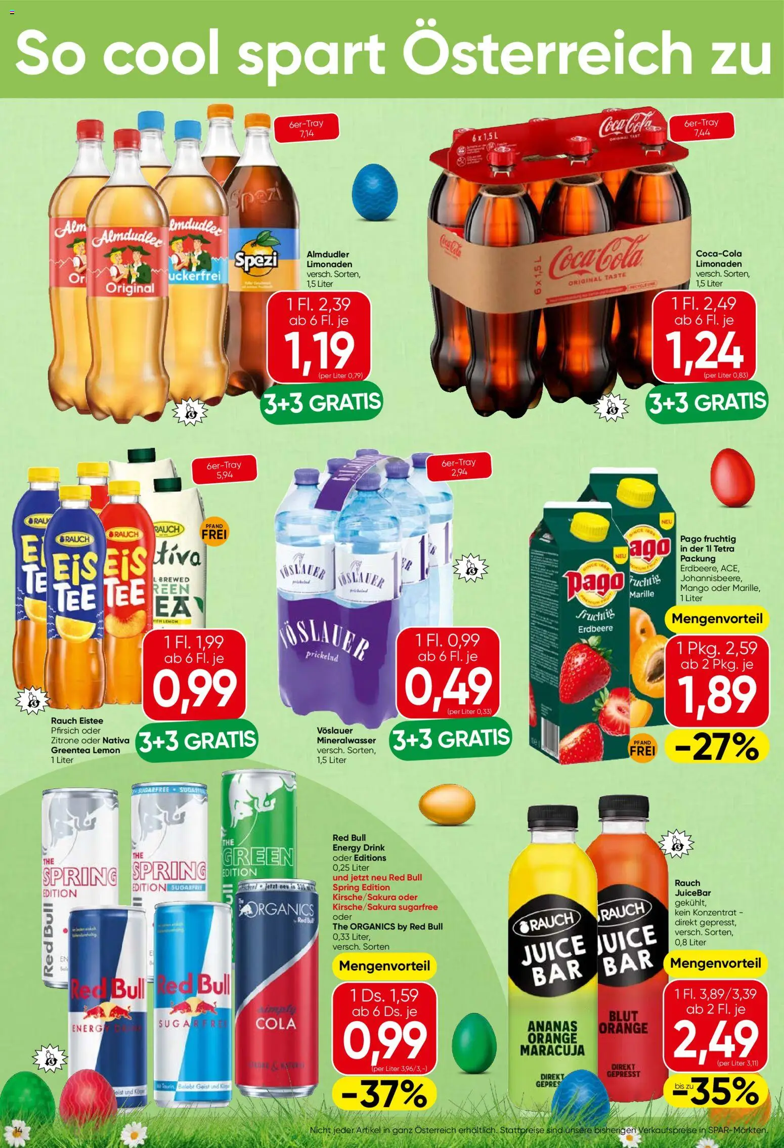 Spar Flugblatt - Salzburg gültig ab 26.03.2026 | Seite: 14 | Produkte: Eis, Mango, Tee, Ananas