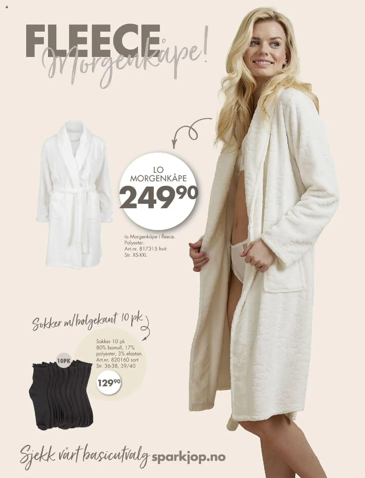 {H1} | Side: 21 | Produkter: Sokker, Morgenkåpe