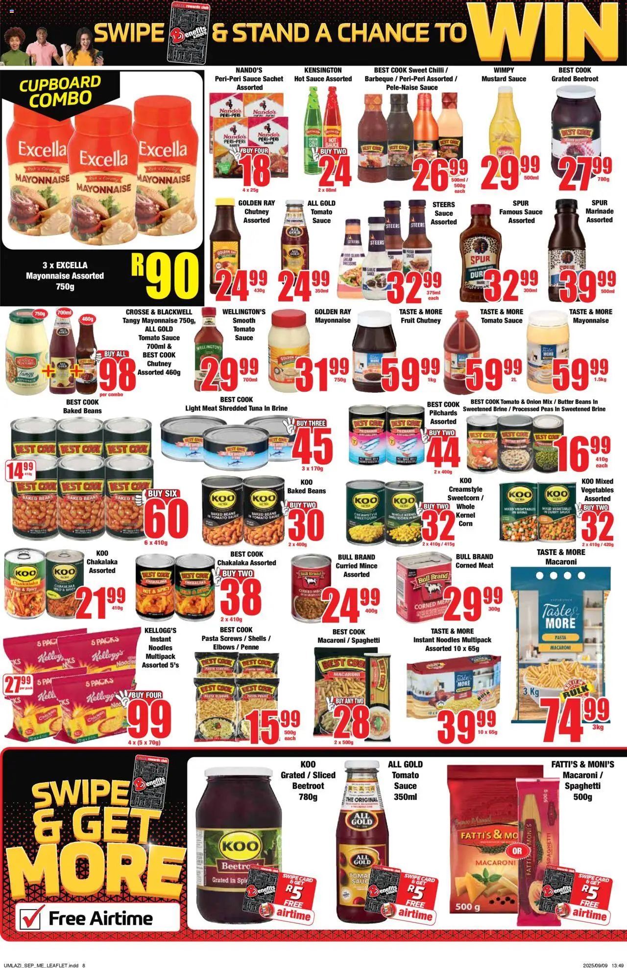 New Boxer catalogue – valid from 22.09.2025 | Page: 8 | Products: Tuna, Beans, Noodles, Tomato sauce