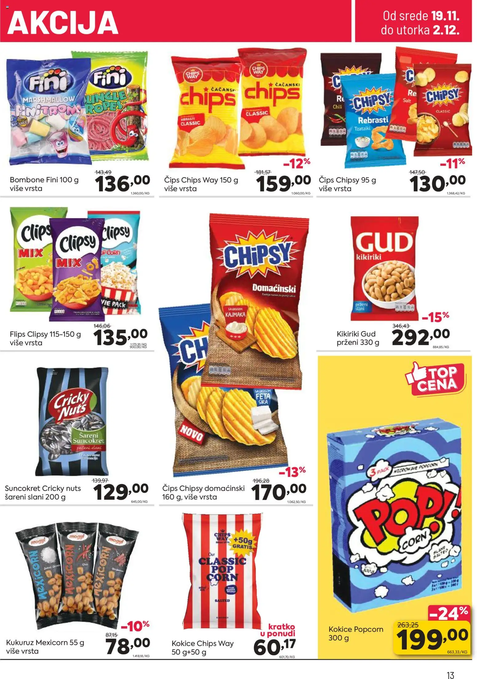 PerSu katalog - važi od 19.11.2025 | Strana: 13 | Proizvode: Kukuruz, Kikiriki, Popcorn, Marshmallow