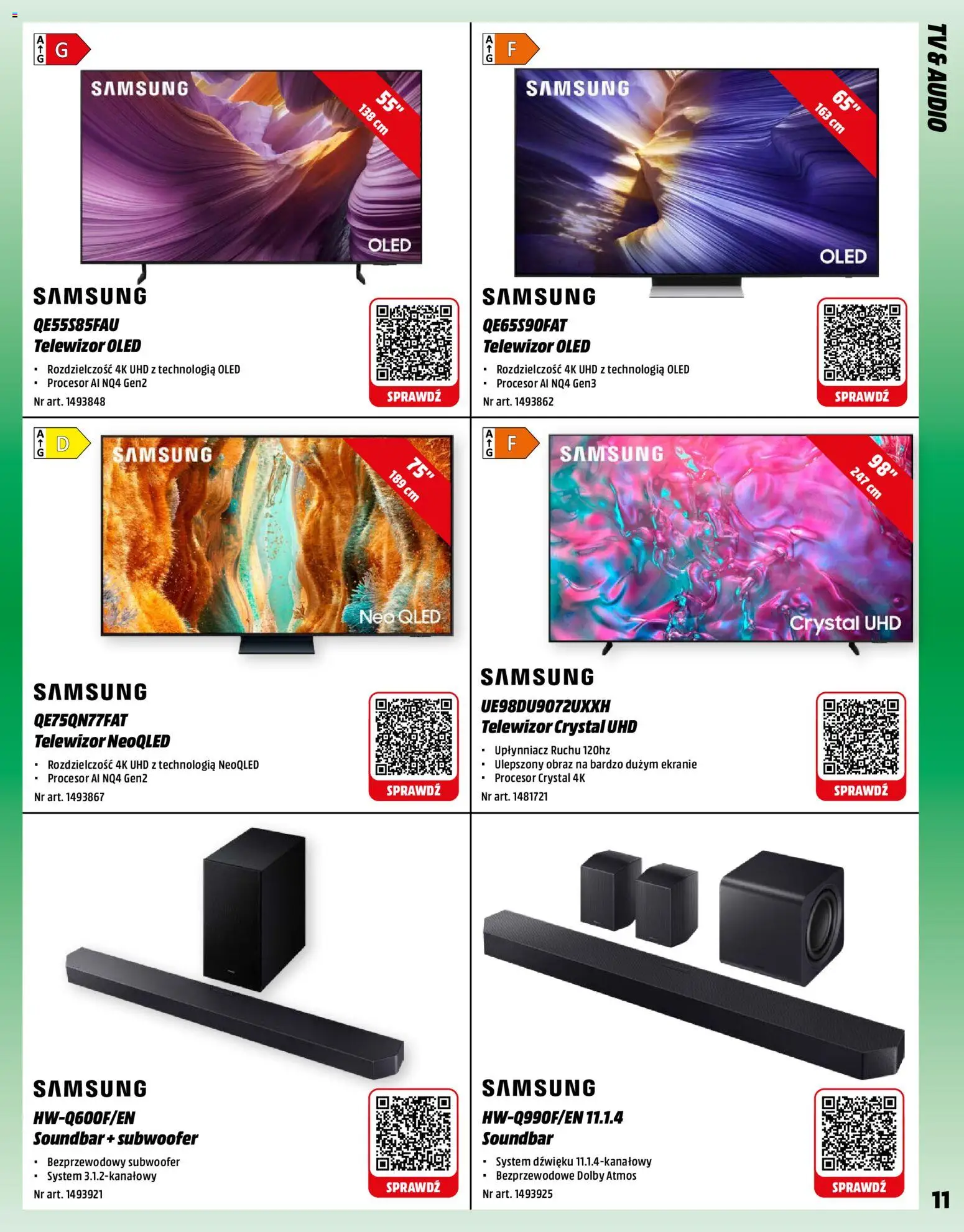 Media Markt promocje od 01.11.2025 | Strona: 11 | Produkty: Telewizor, Audio, Soundbar