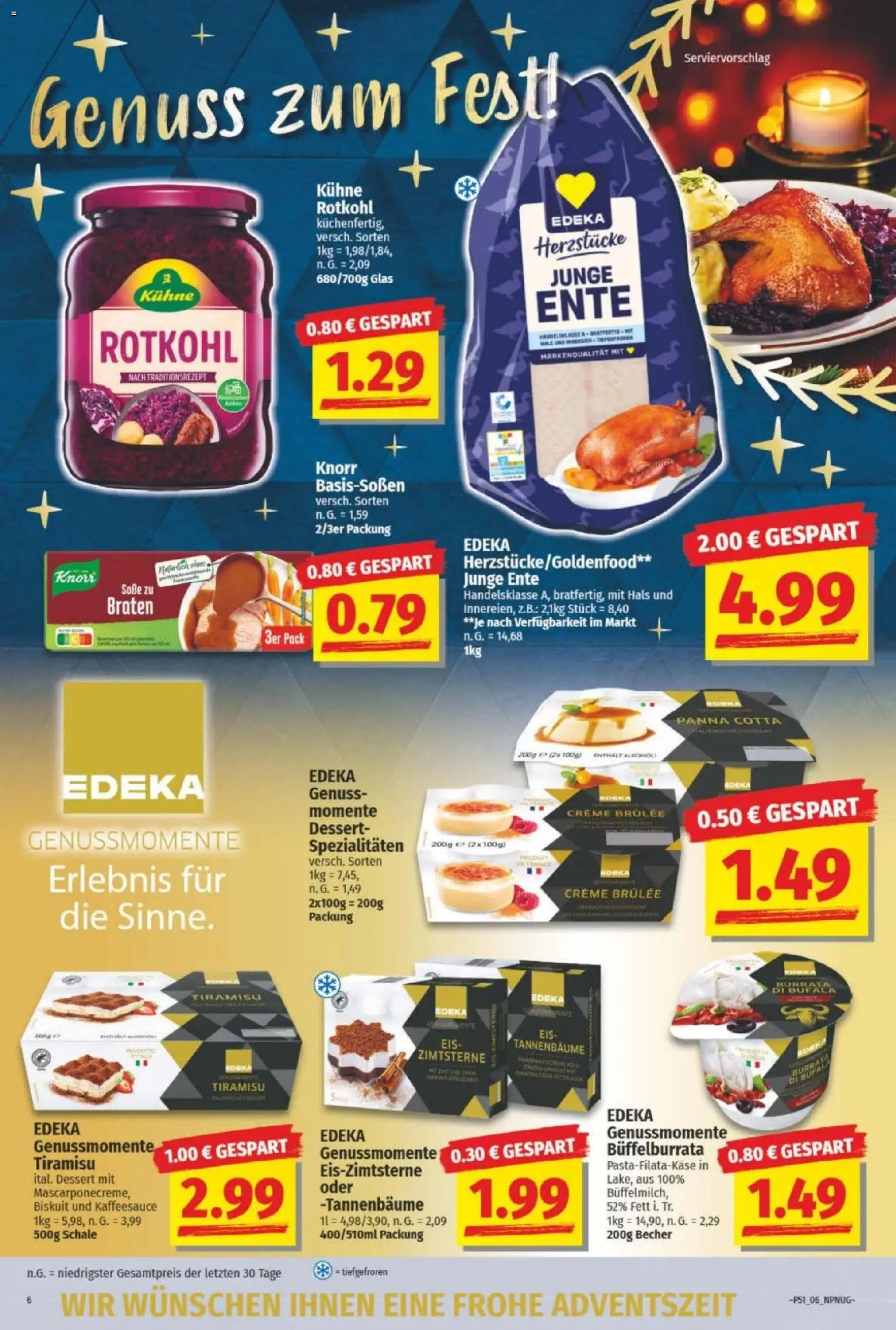 NP Discount Prospekt – gültig ab 15.12.2025 | Seite: 6 | Produkte: Rotkohl, Knorr, Eis, Ente