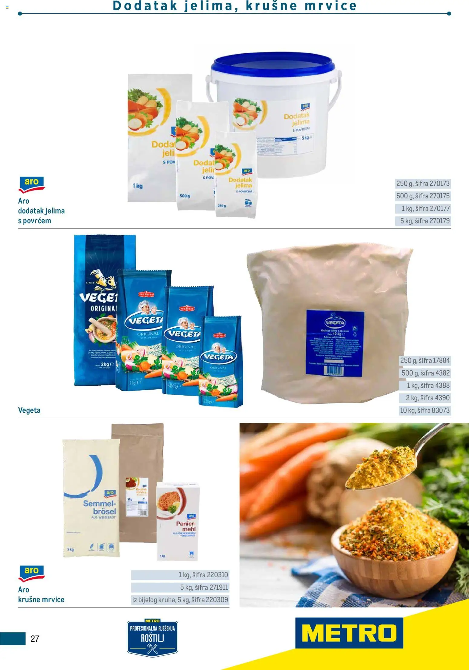Metro katalog | vrijedi od 05.03.2026 | Stranica: 27 | Proizvodi: Roštilj, Krušne mrvice, Vegeta