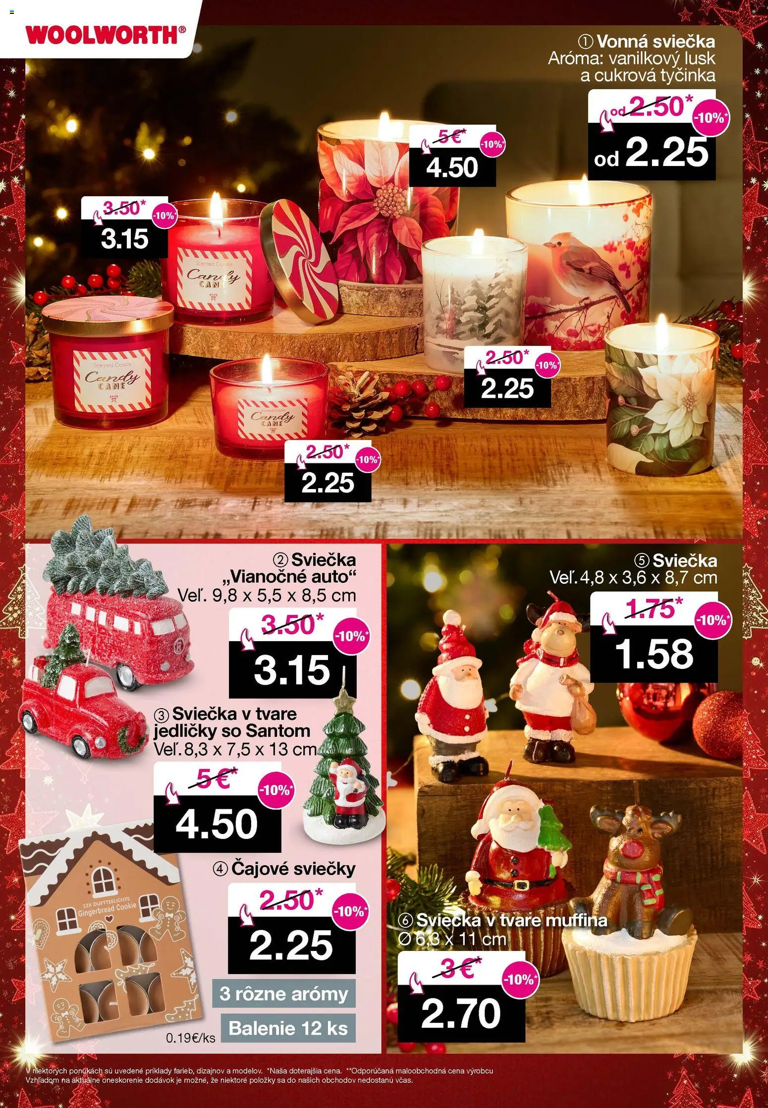 Nové Woolworth akcie – leták je platný od 21.11.2025 | Strana: 8 | Produkty: Sviečky
