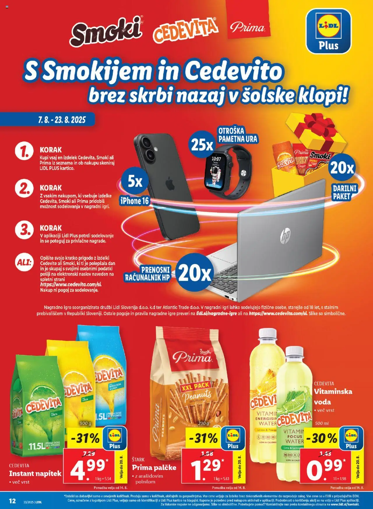 Lidl - Ljubljana │ velja od 14.08.2025 | Stran: 26 | Izdelki: Ura, Racunalnik, Pametna ura, Voda