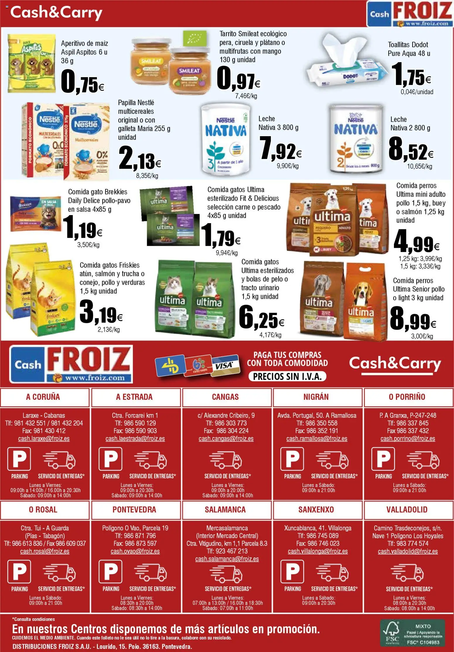 Froiz - Folleto Cash │ válido desde el 12.11.2025 | Página: 16 | Productos: Leche, Pescado, Ρούτερ