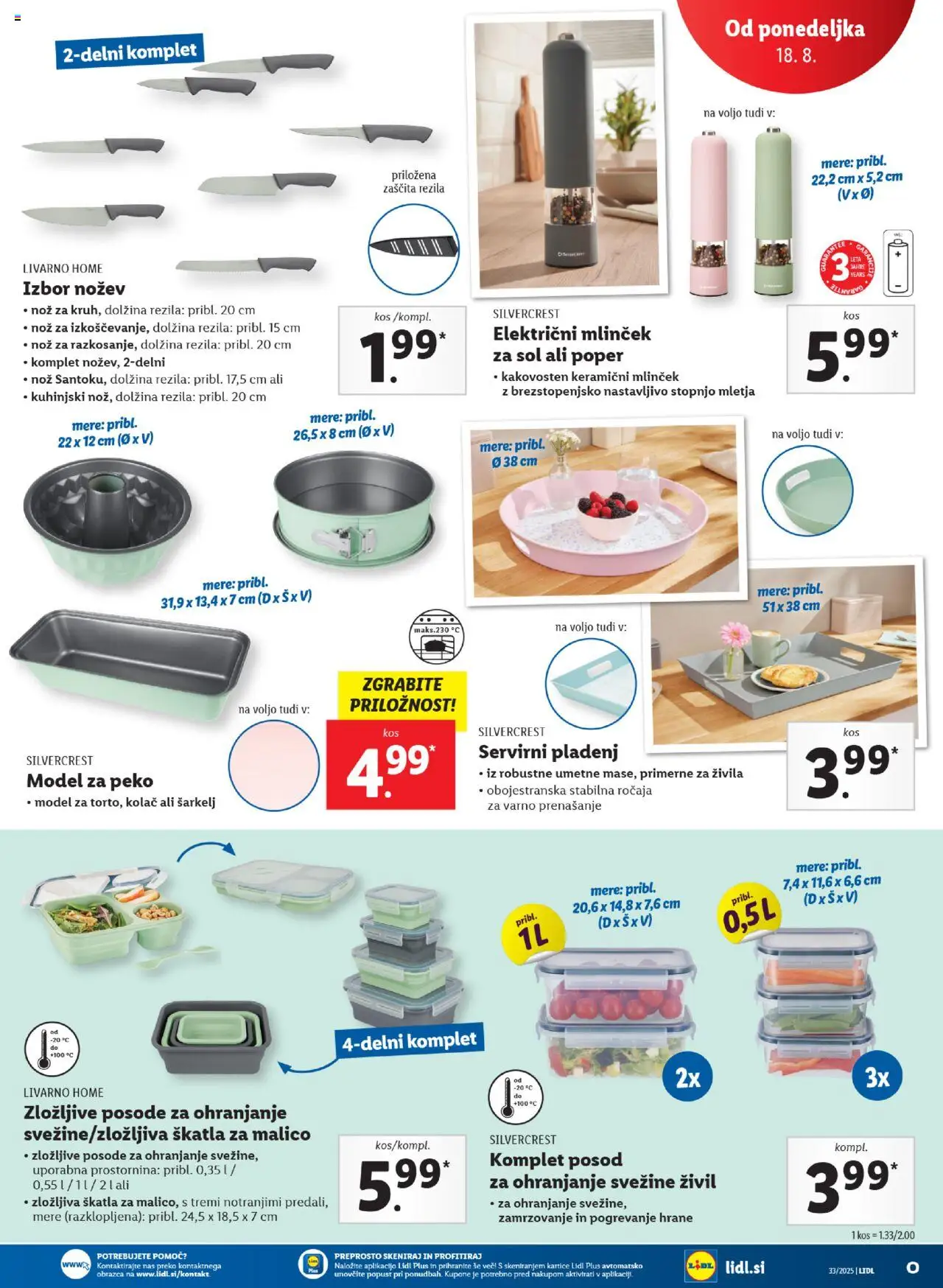 Lidl - Ljubljana │ velja od 14.08.2025 | Stran: 63 | Izdelki: Kolač, Nož, Skatla, Poper