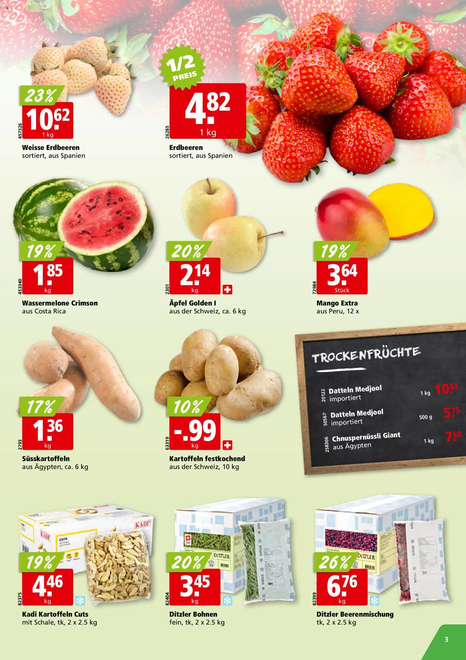 Aligro aktionen – gültig ab 30.03.2026 | Seite: 3 | Produkte: Erdbeeren, Kartoffeln, Mango, Wassermelone