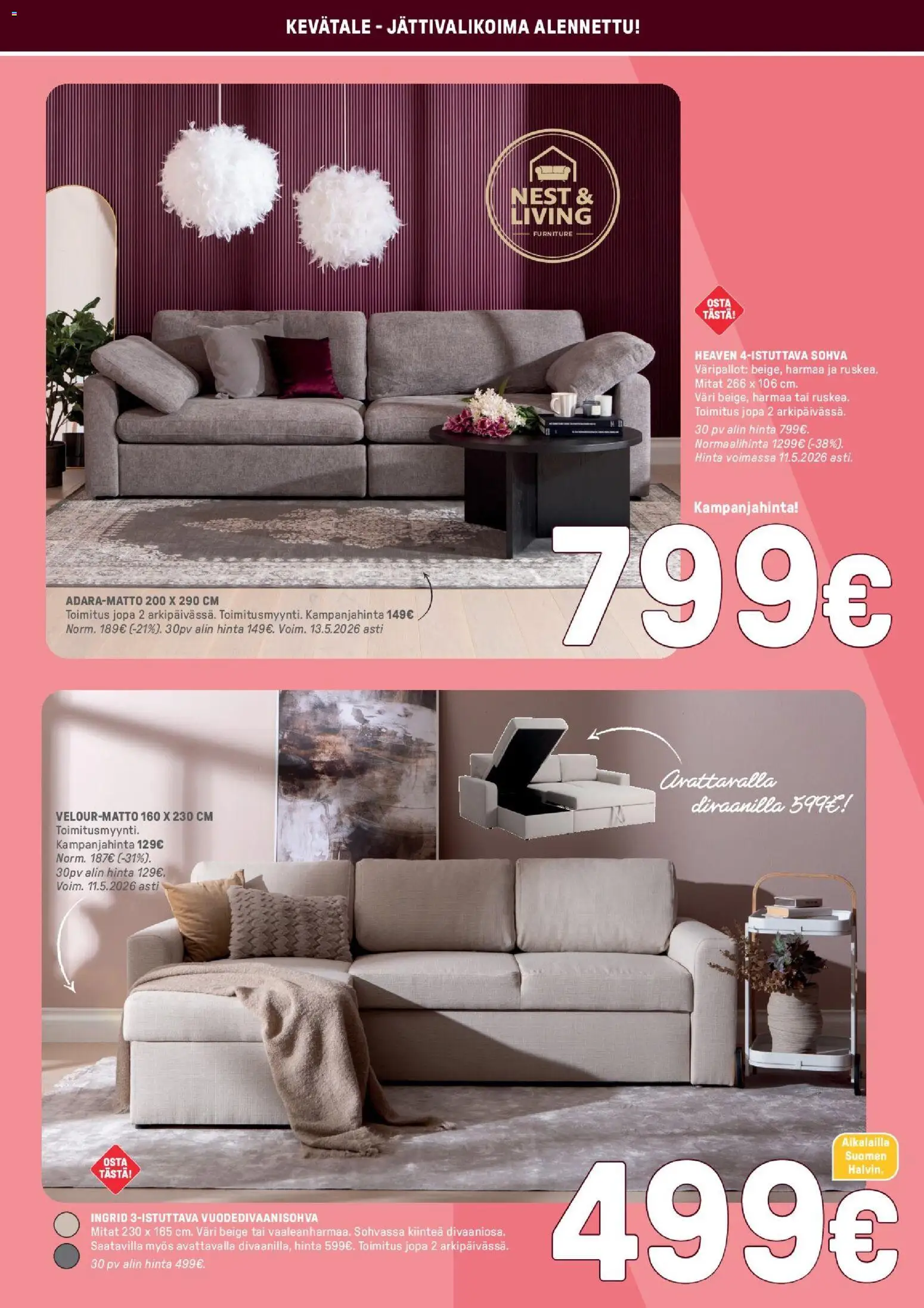 Masku tarjoukset – voimassa 28.04.2026 alkaen | Sivu: 12 | Tuotteet: Sohva