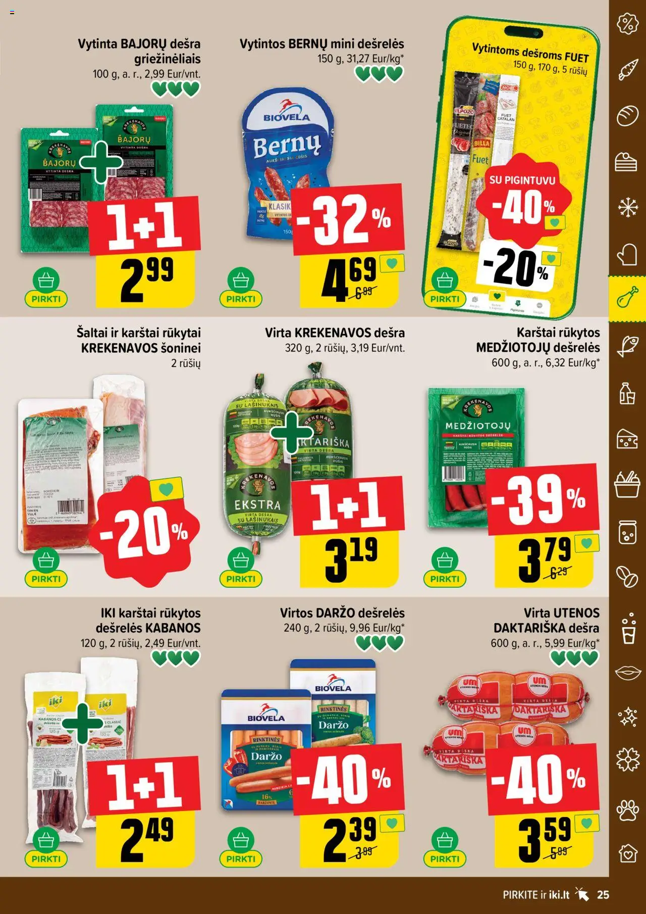 IKI - Leidinys│galioja nuo 11.08.2025 | Puslapis: 25 | Prekių: Dešrelės, Dešra
