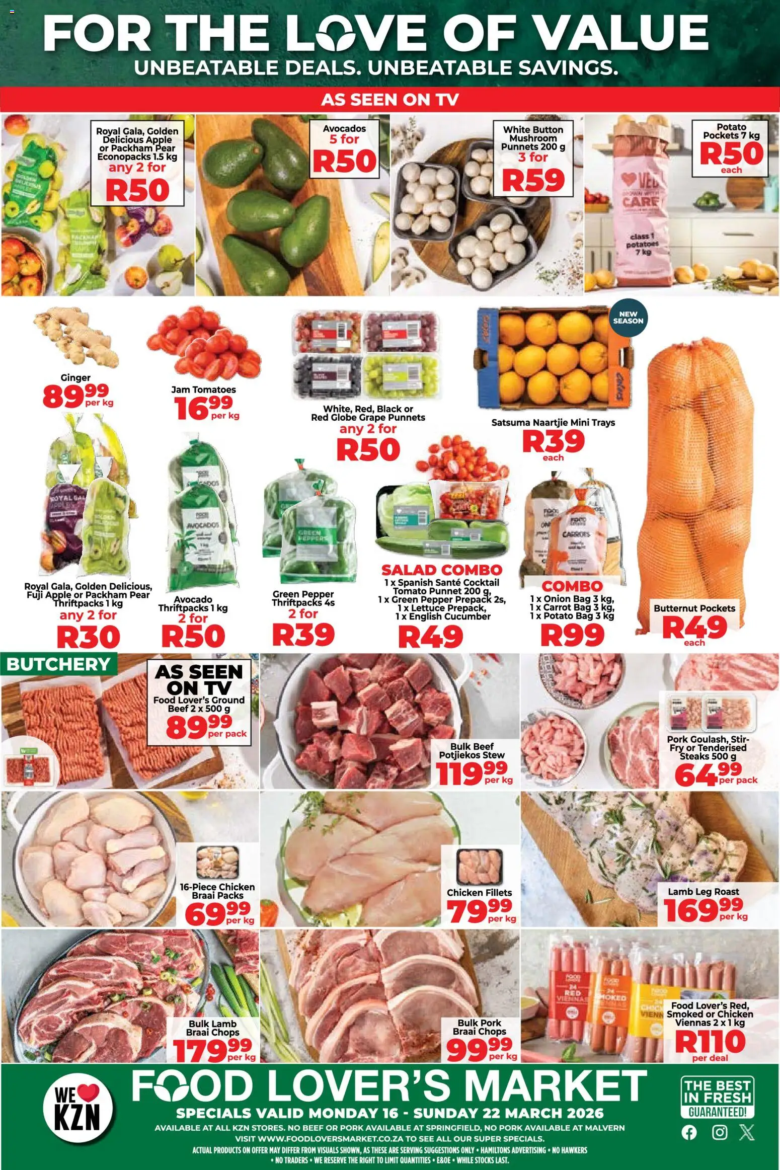 New Food Lover's Market catalogue – valid from 16.03.2026 | Page: 1 | Products: Globe, Tomatoes, Carrots, Pepper
