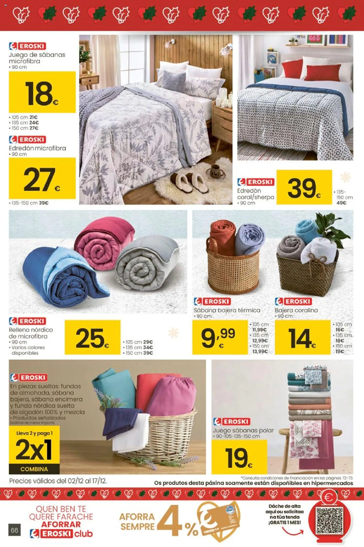 Eroski - Center │ válido desde el 27.11.2025 | Página: 66 | Productos: Edredón, Juego de sábanas, Té, Funda