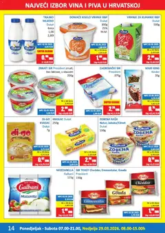 Katalog Vrutak - Pregled kataloga iz trgovine Vrutak, vrijedi od 16.03.2026 | Stranica: 14 | Proizvodi: Sir, Toast, Gouda, Kvasac