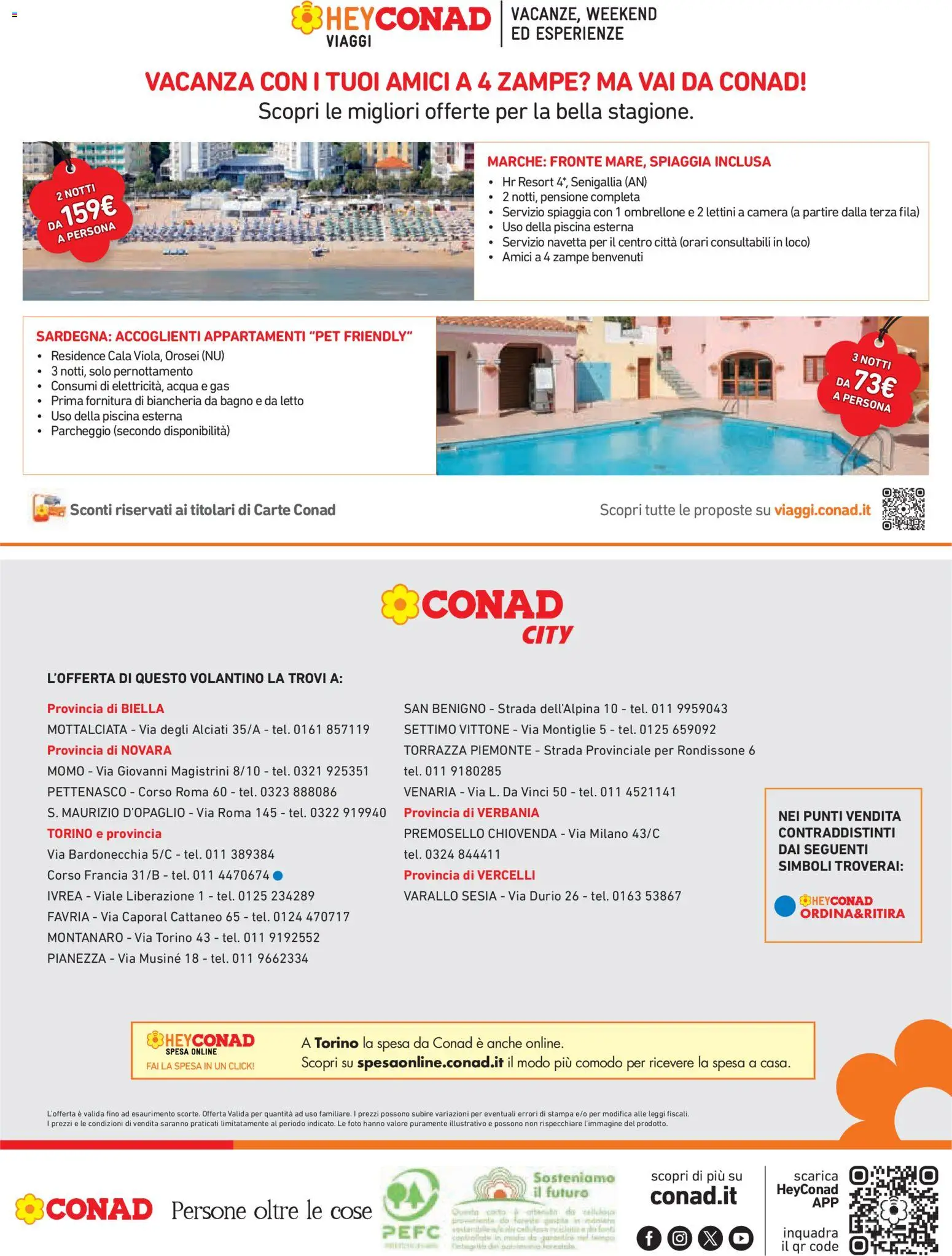 Volantino Conad del 23.04.2026 | Pagina: 24 | Prodotti: Ombrellone, Acqua, Piscina, Letto