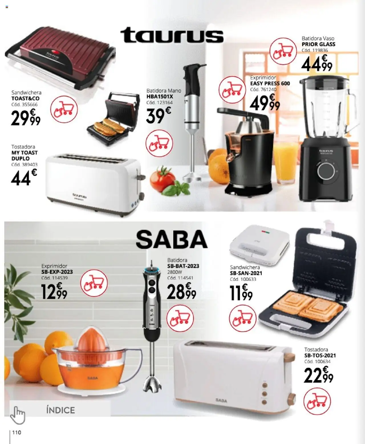 Conforama - Folleto │ válido desde el 27.03.2025 | Página: 110 | Productos: Batidora, Exprimidor, Sandwichera, Tostadora