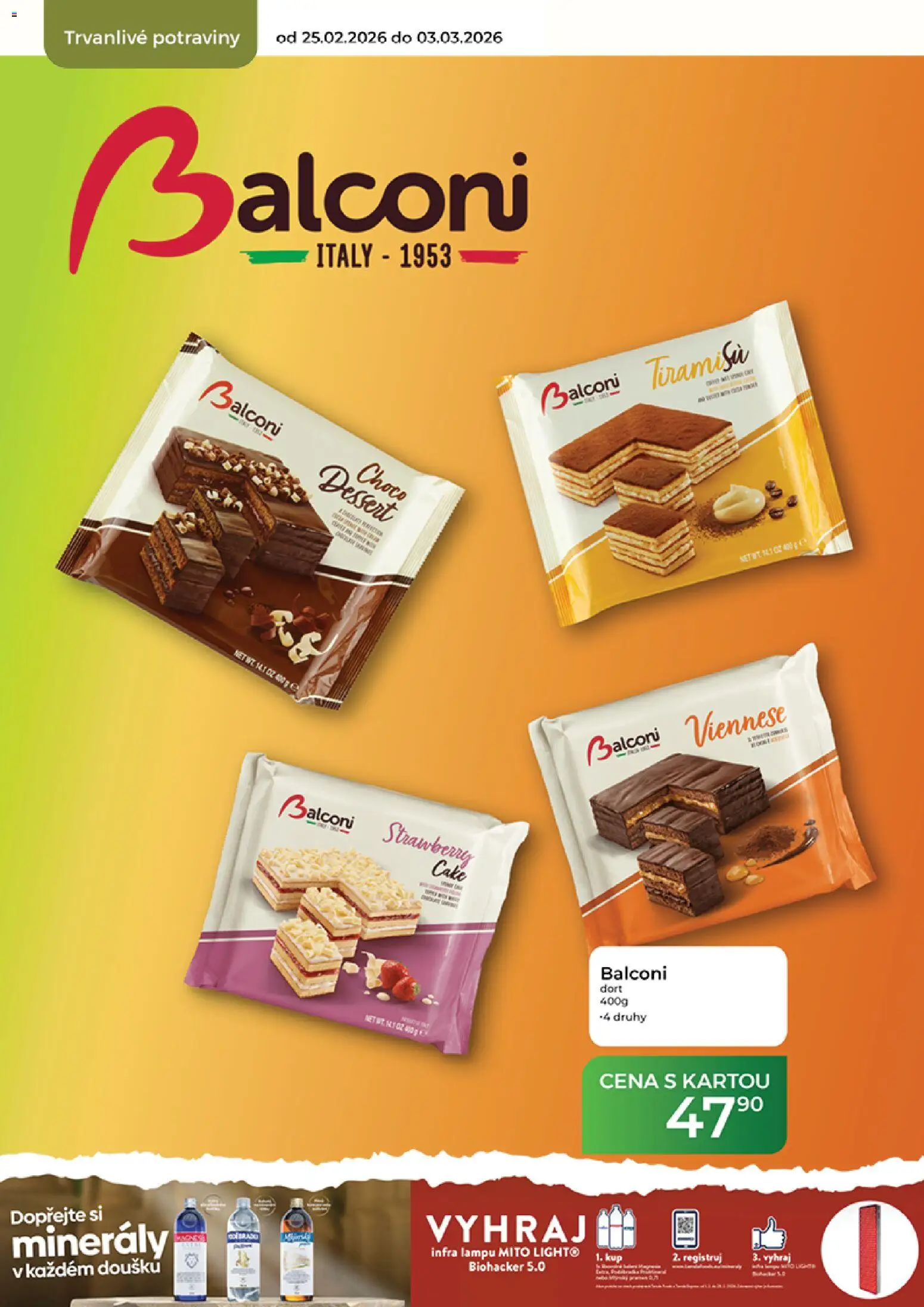 Tamda Foods leták od 25.02.2026 | Strana: 26 | Produkty: Tiramisu, Minerály, Potraviny, Dort