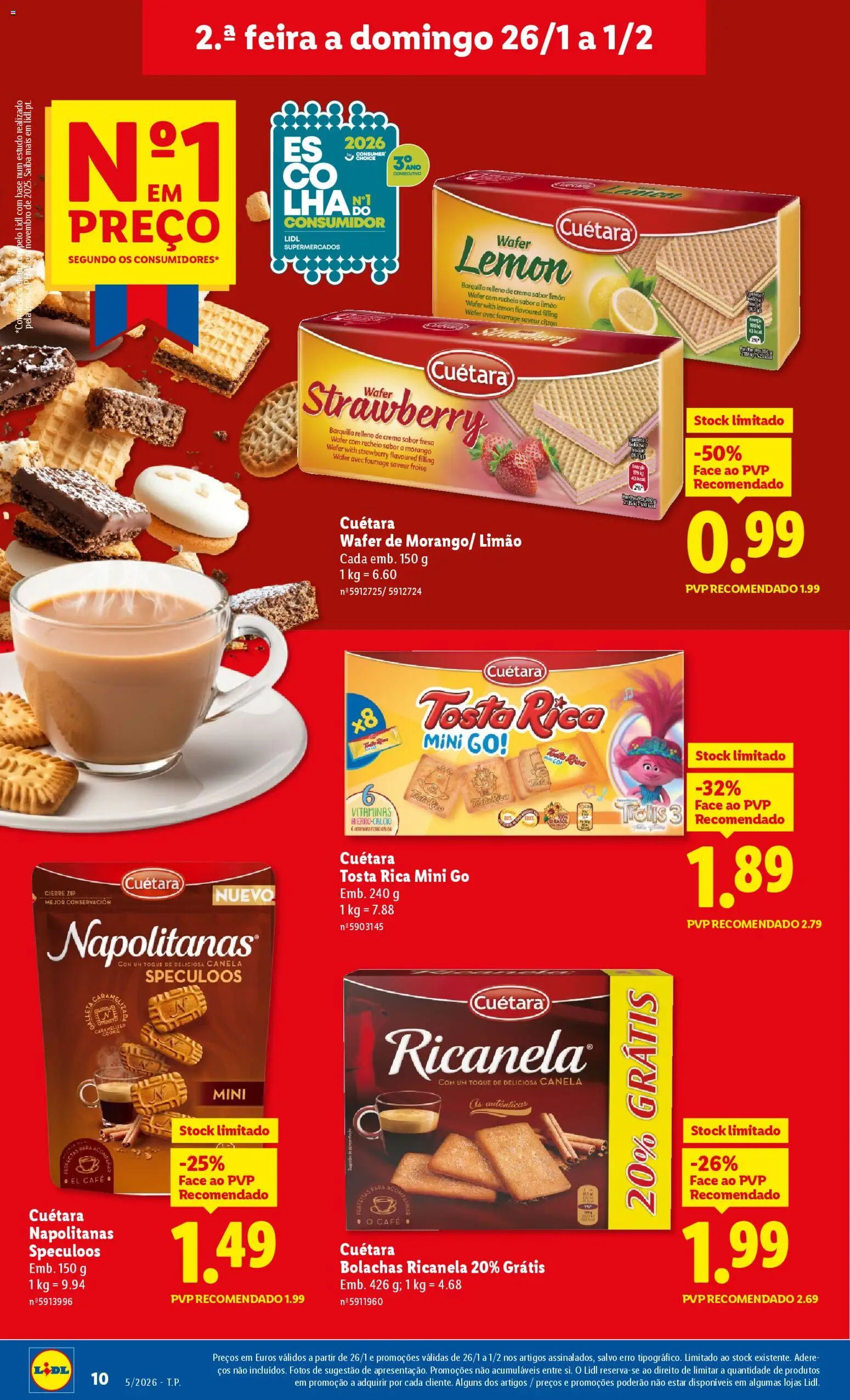 Lidl folheto │ válido de 26.01.2026 | Página: 10 | Produtos: Bolachas, Canela, Base, Café