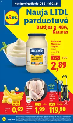 LIDL leidinių peržiūra, galiojančių nuo 21.08.2025