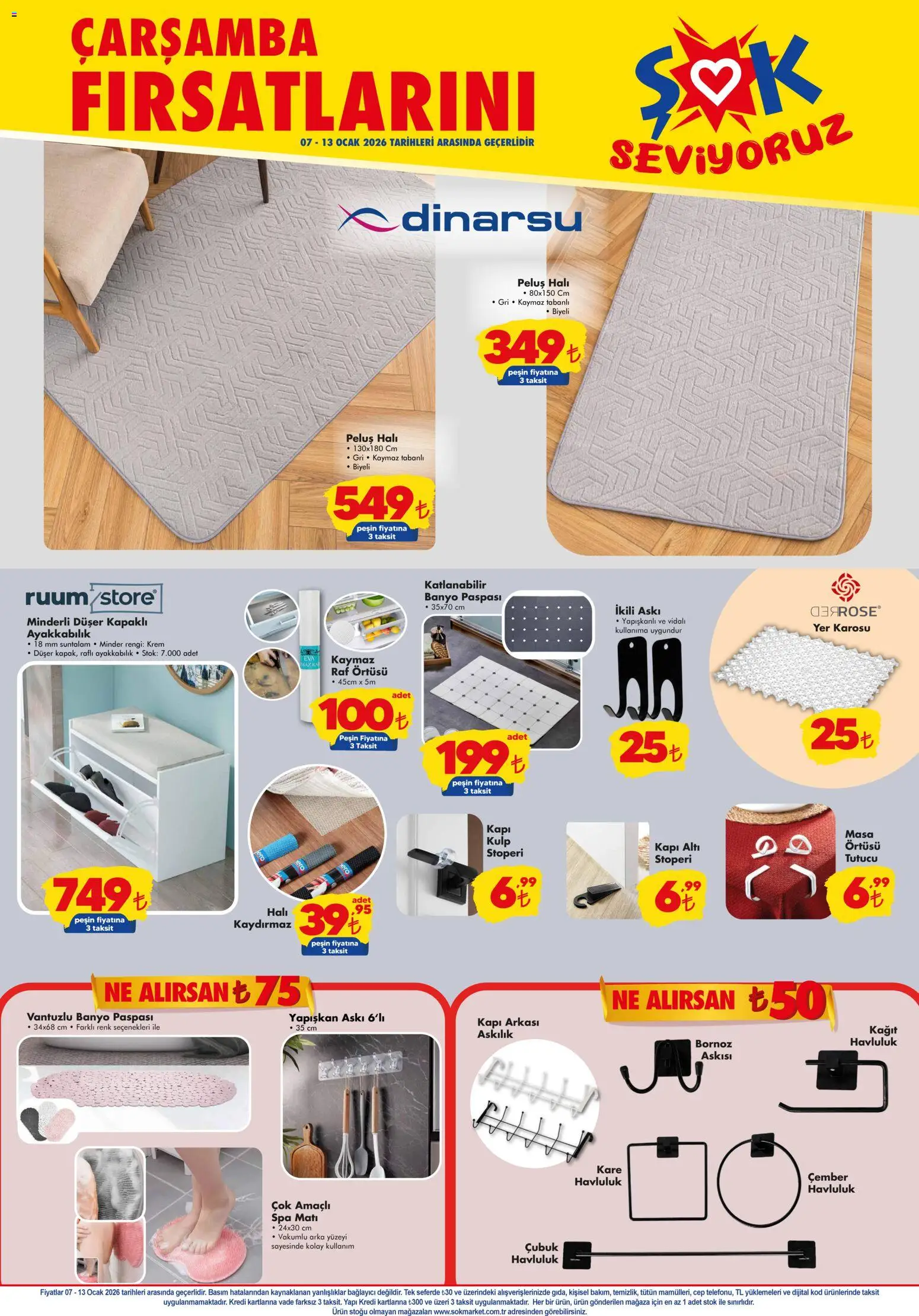 Şok Market Katalog - 07.01.2026 tarihinden itibaren geçerlidir | Sayfa: 3 | Ürünler: Banyo, Halı, Banyo paspası, Ocak