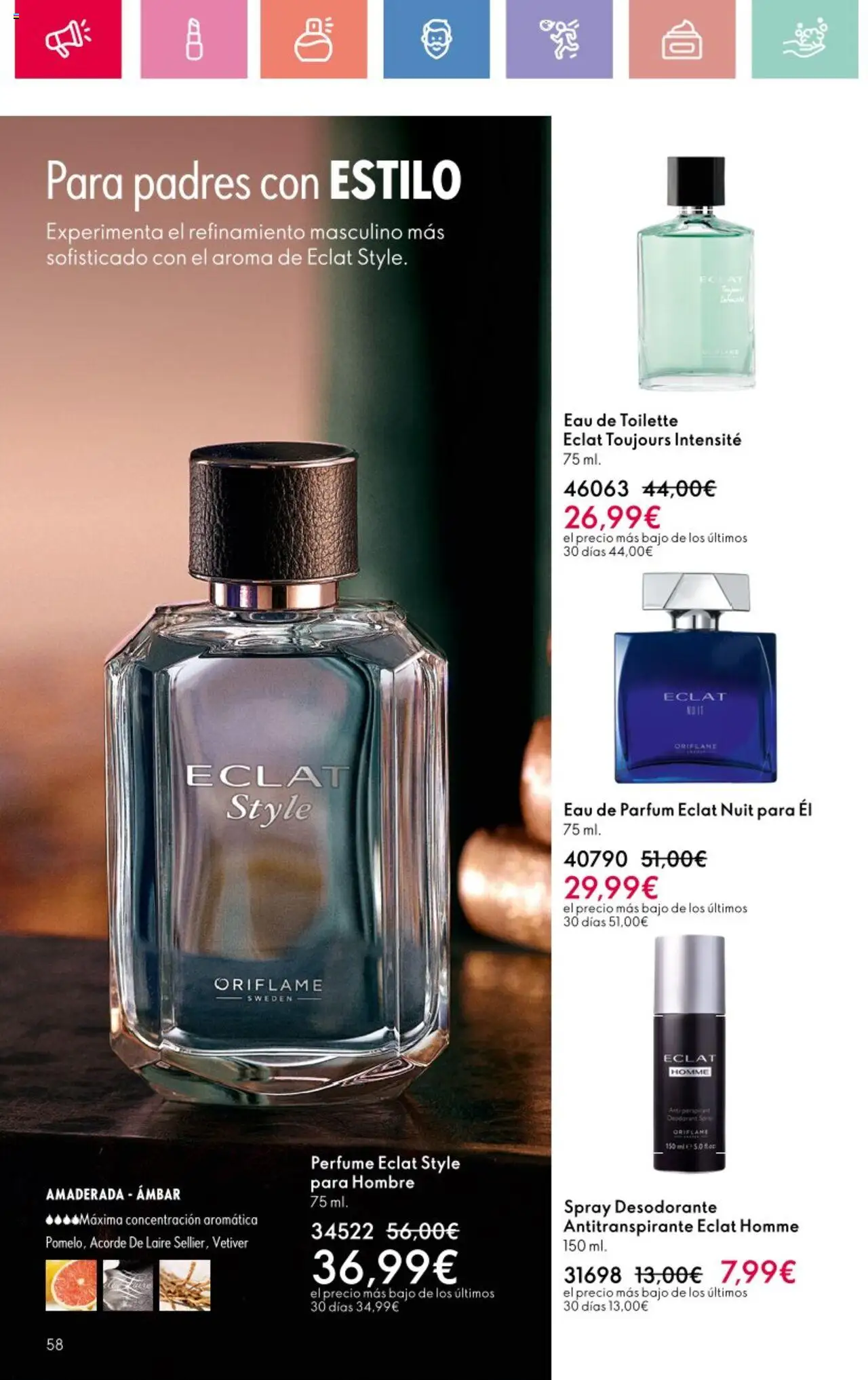 Oriflame - Catálogo Campaña 9 │ válido desde el 22.06.2025 | Página: 58 | Productos: Perfume, Eau de toilette, Antitranspirante, Eau de parfum