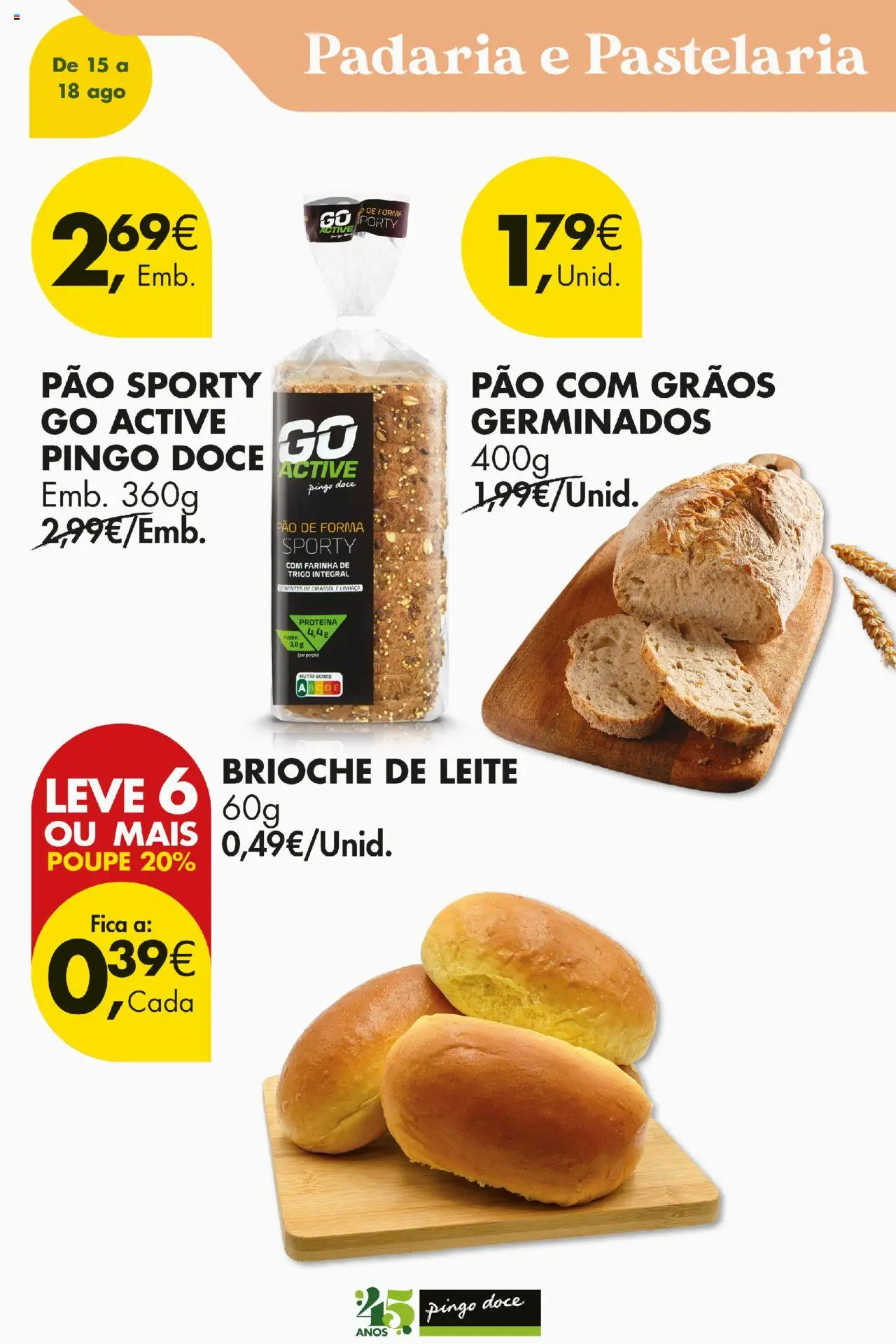 Pingo Doce Poupe este Fim de Semana │ válido de 15.08.2025 | Página: 9 | Produtos: Pão de forma, Leite, Pão, Proteina