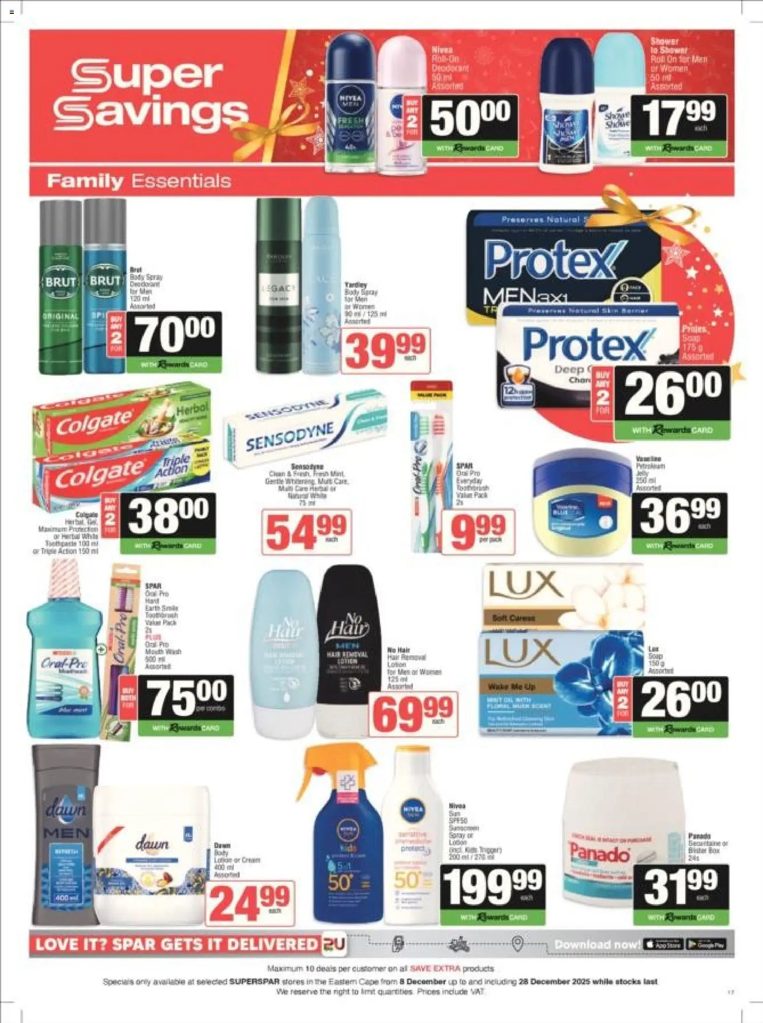 New Superspar catalogue – valid from 08.12.2025 | Page: 17 | Products: Shower, Cream, Lotion