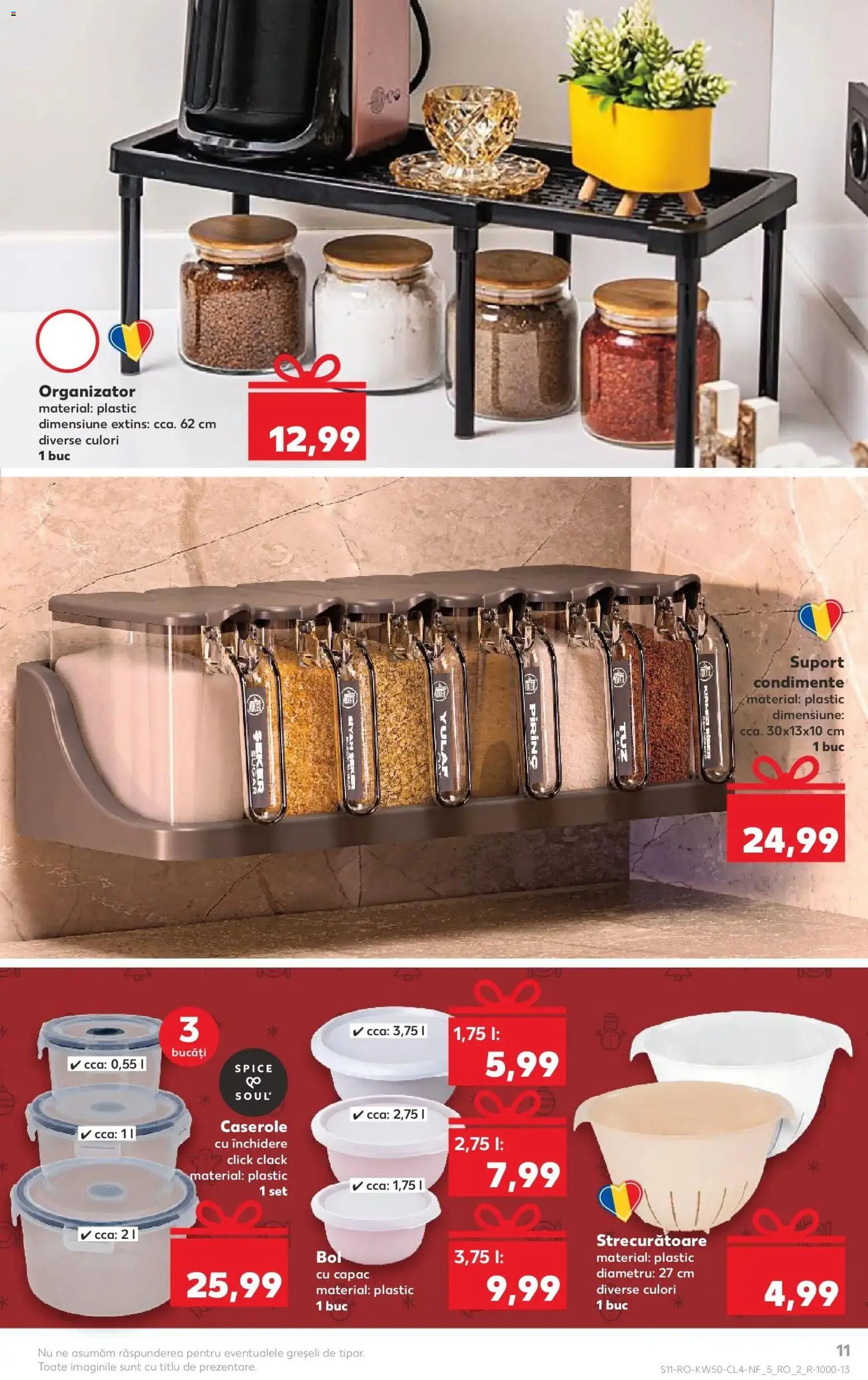 Noul catalog Kaufland – valabil de la 10.12.2025 | Pagină: 11 | Produse: Caserole, Bol, Condimente