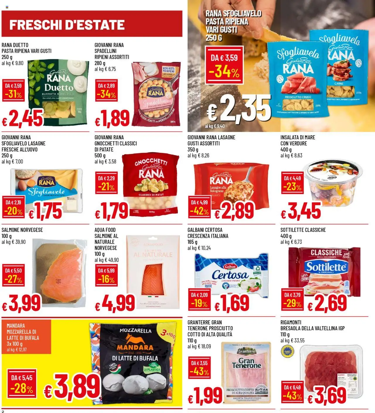 Volantino Galassia del 07.08.2025 | Pagina: 2 | Prodotti: Patate, Latte, Crescenza, Burrata