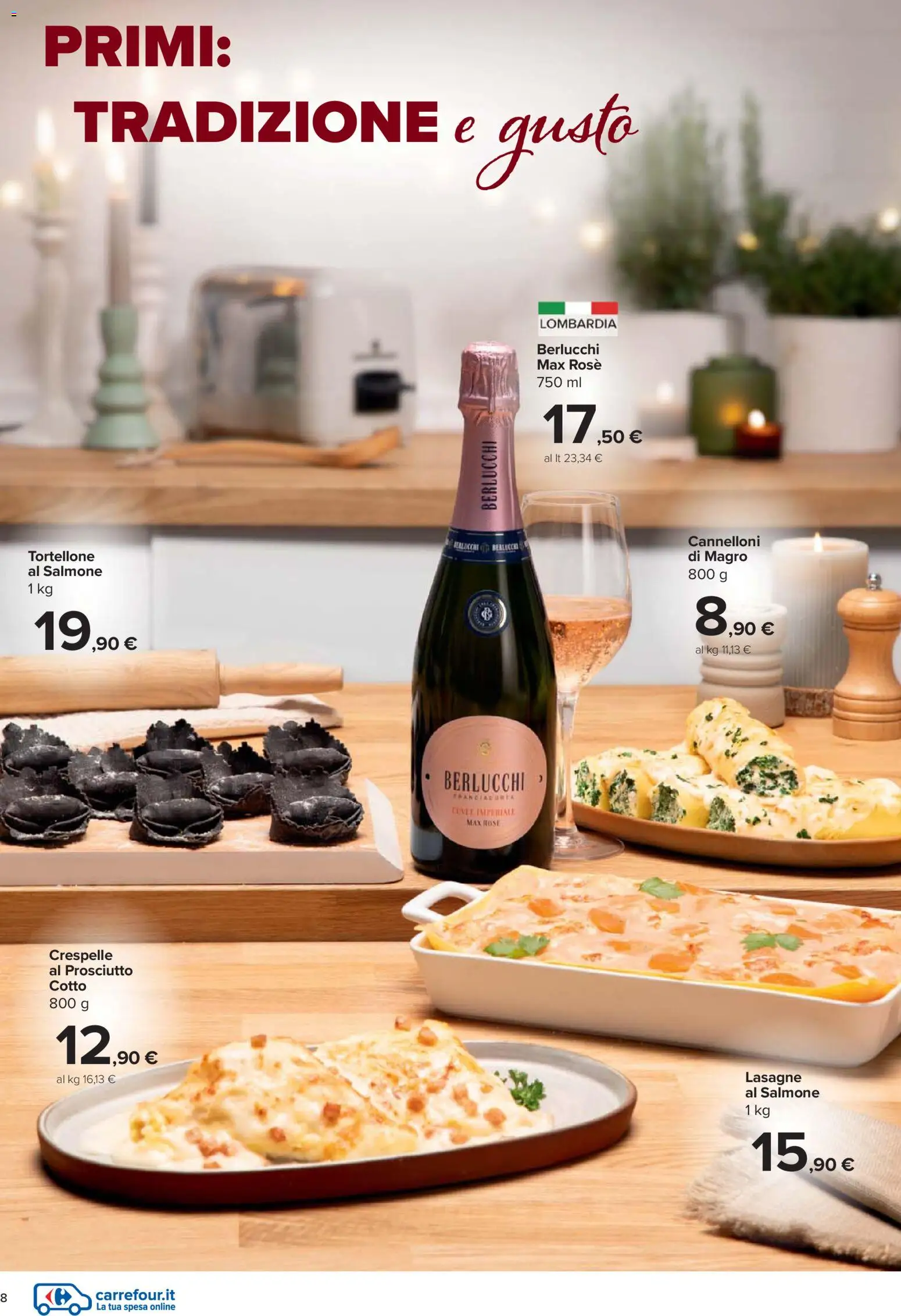 Volantino Carrefour del 27.11.2025 | Pagina: 8 | Prodotti: Prosciutto Cotto, Salmone, Prosciutto