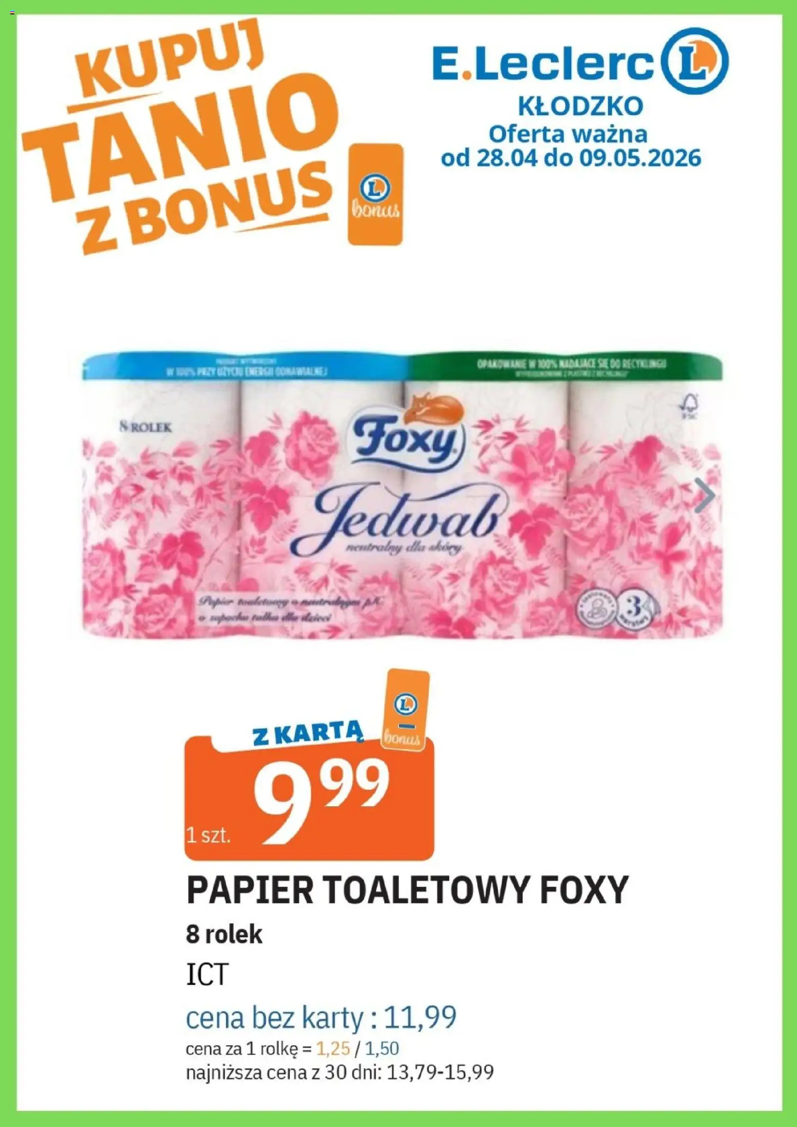 E.Leclerc gazetka - Kłodzko od 28.04.2026 | Strona: 48 | Produkty: Karta, Papier toaletowy