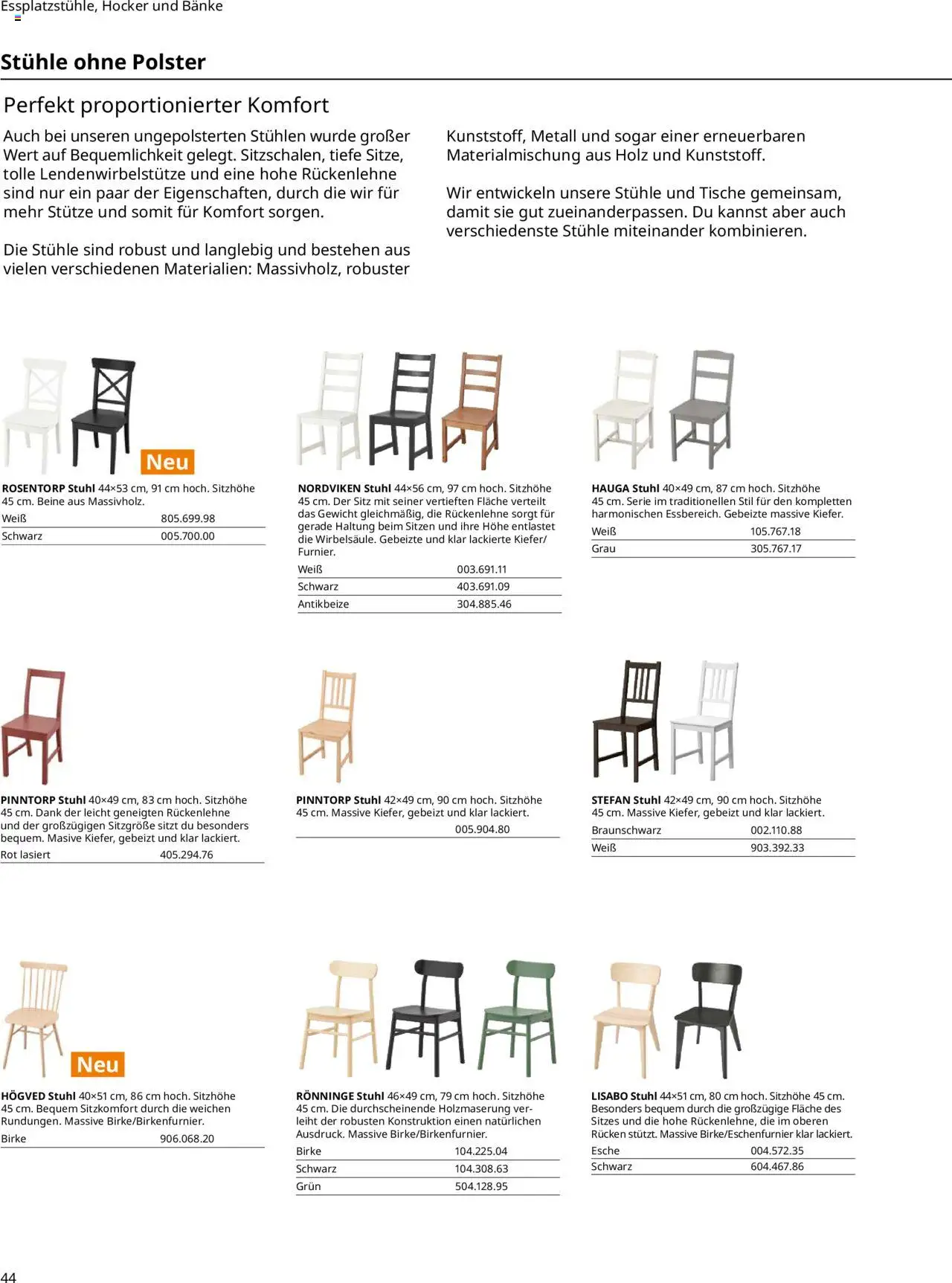 Ikea Essplatz – gültig ab 30.09.2025 | Seite: 44 | Produkte: Gewicht, Hocker, Stuhl