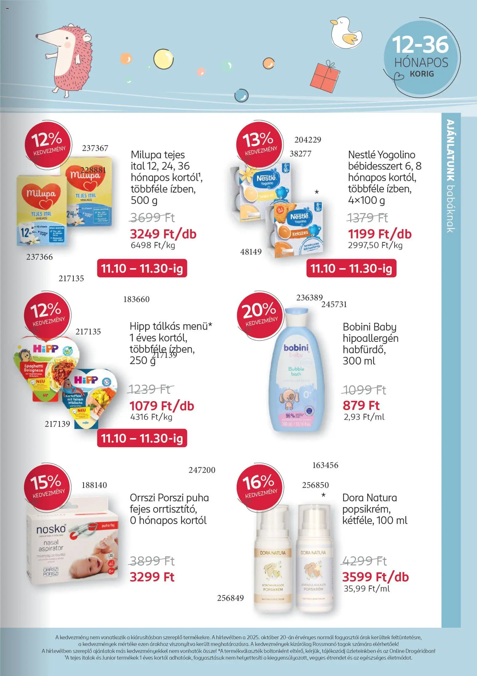 Rossmann akciós ujság - amely érvényes a következő dátumtól: 10.11.2025 | Oldal: 9 | Termékek: Habfürdő