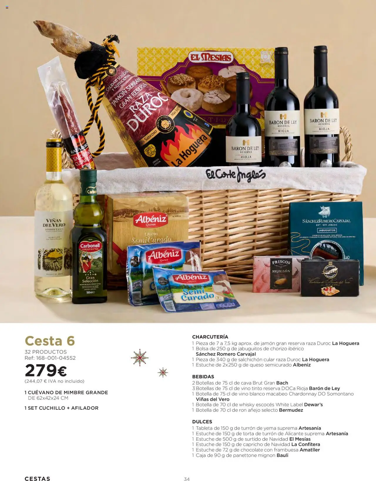 El Corte Inglés ofertas │ válido desde el 06.10.2025 | Página: 34 | Productos: Queso, Vino, Té, Bolsa