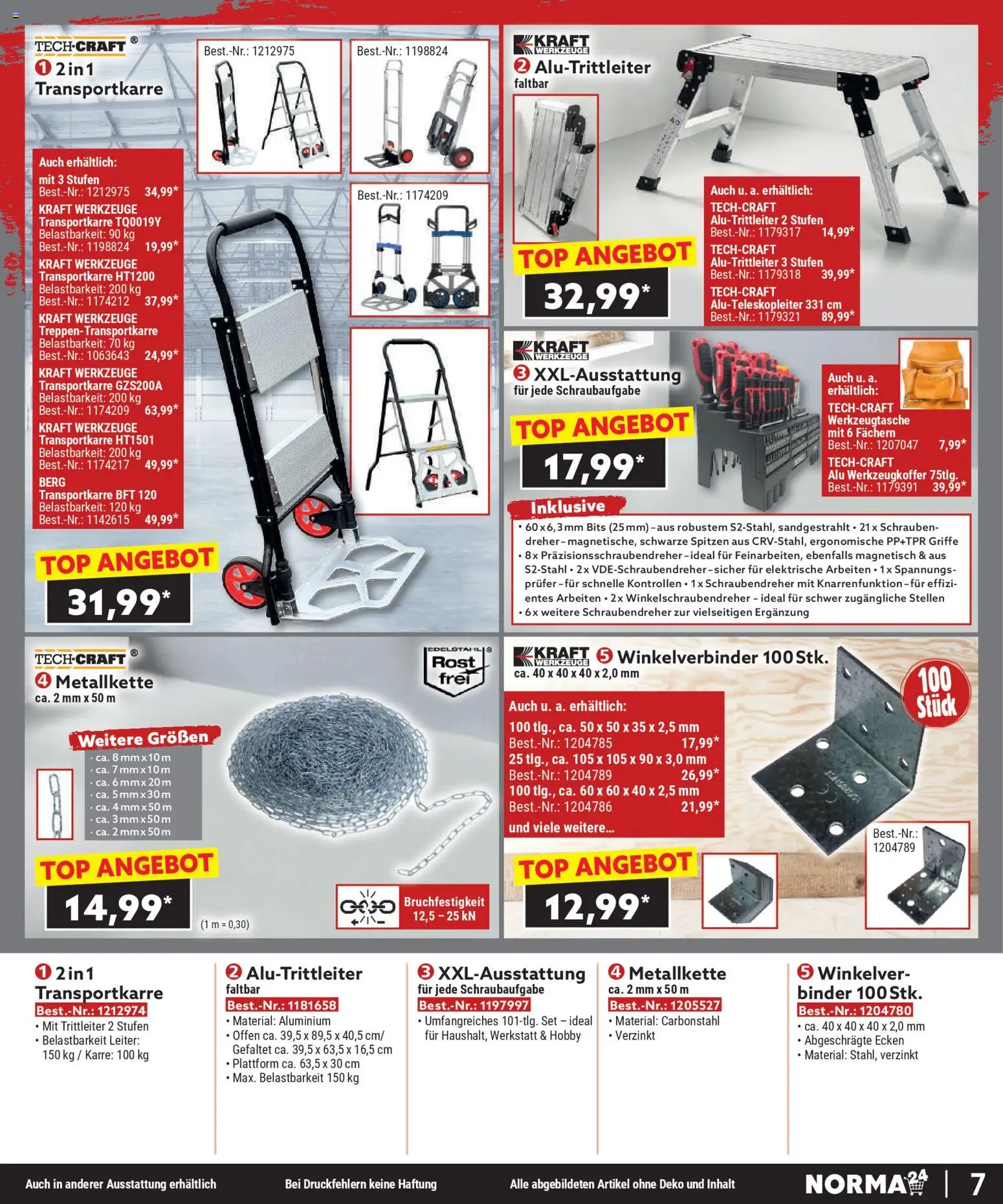 Norma Bestellmagazin Januar 2026 – gültig ab 01.01.2026 | Seite: 7 | Produkte: Top